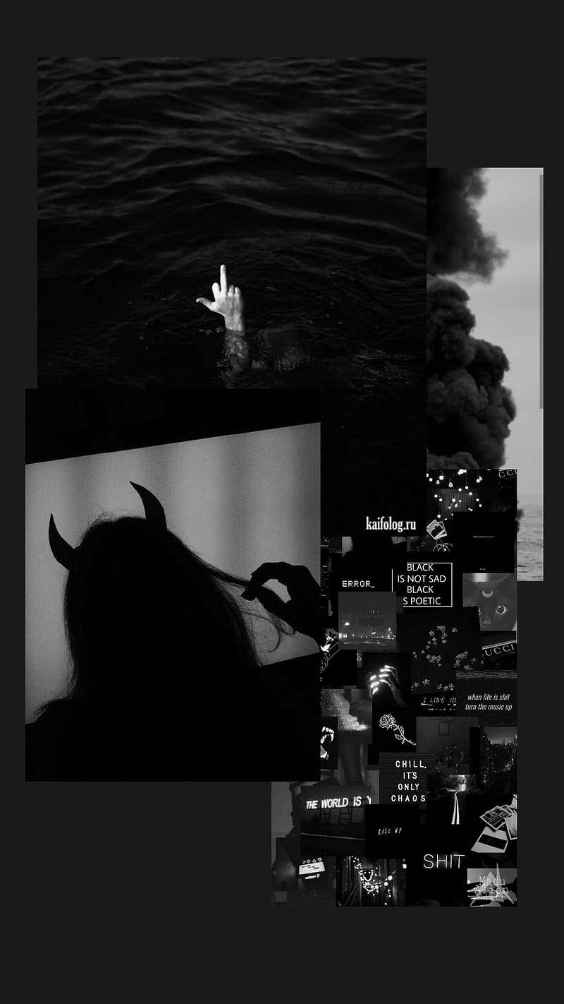 800x1422 Download Black Aesthetic iPhone Devil Girl Wallpaper