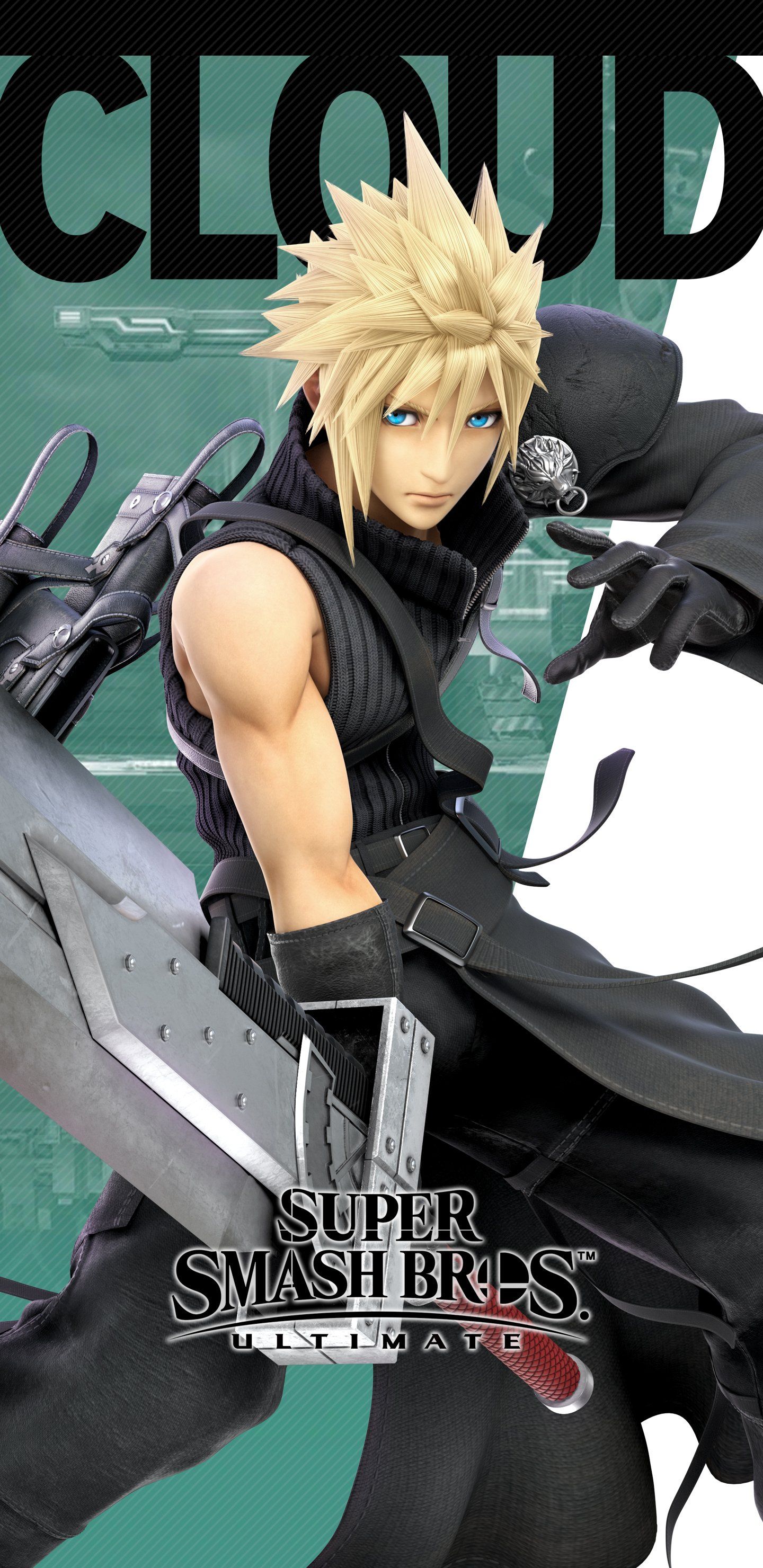 1440x2960 Super Smash Bros Ultimate Advent Children Cloud Wallpaper with Monocle