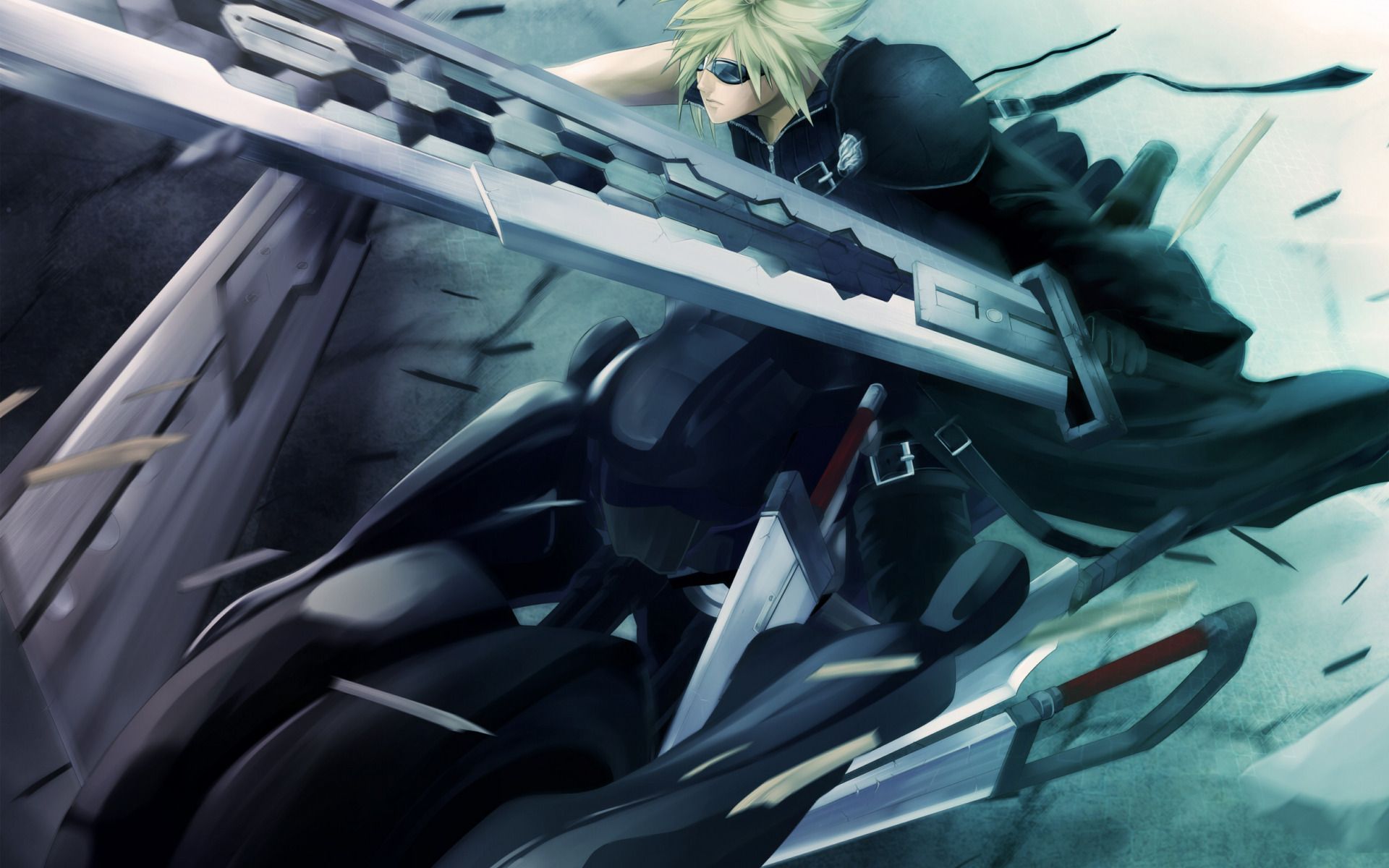 1920x1200 Download wallpaper weapons, anime, advent children, cloud, finalka, final fantasy section other in resolution 1920x1200