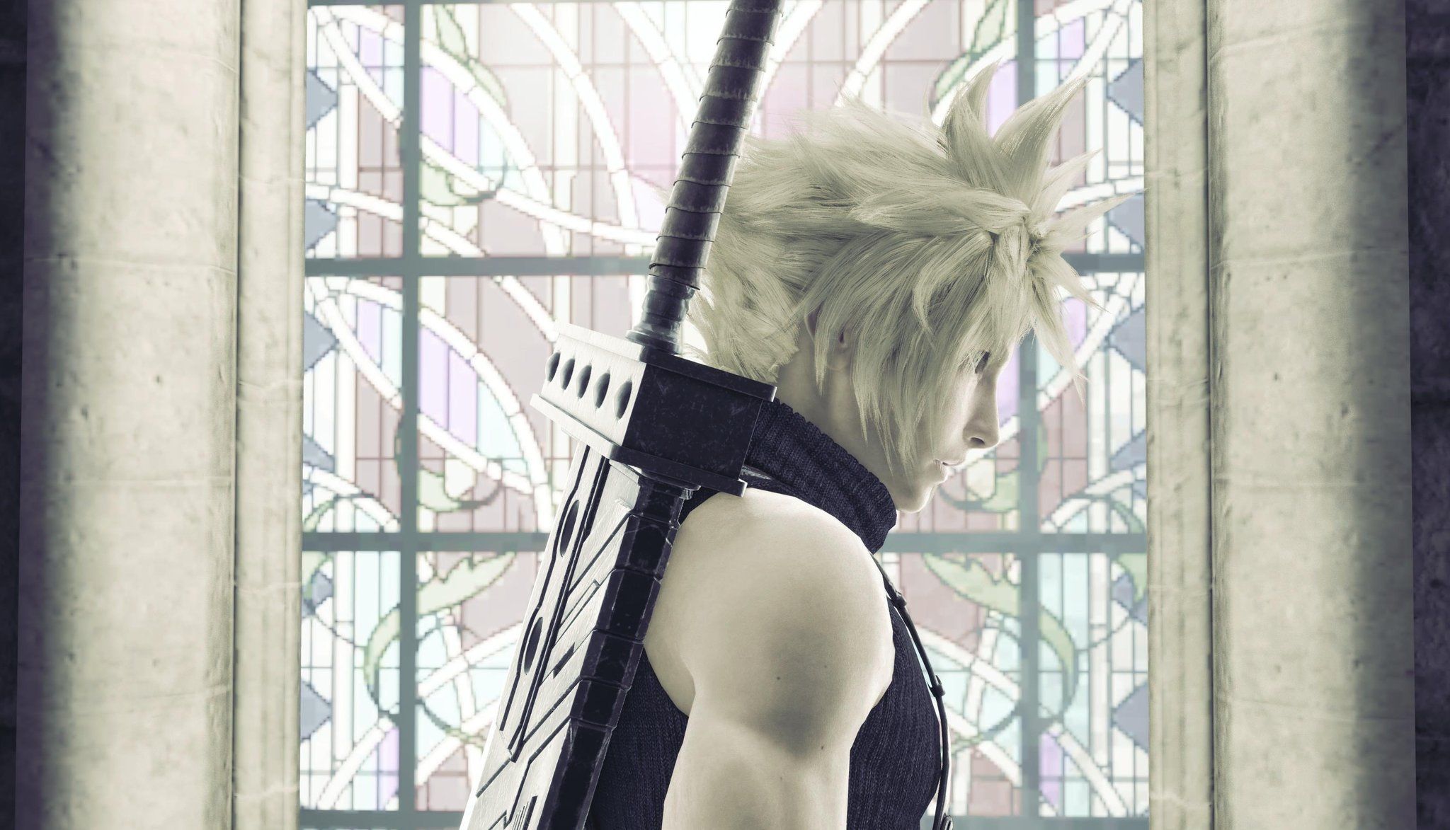 2048x1173 Final FanTV on X: Tried to recreate that Advent Children scene in #FF7R #PhotoMode :) / X