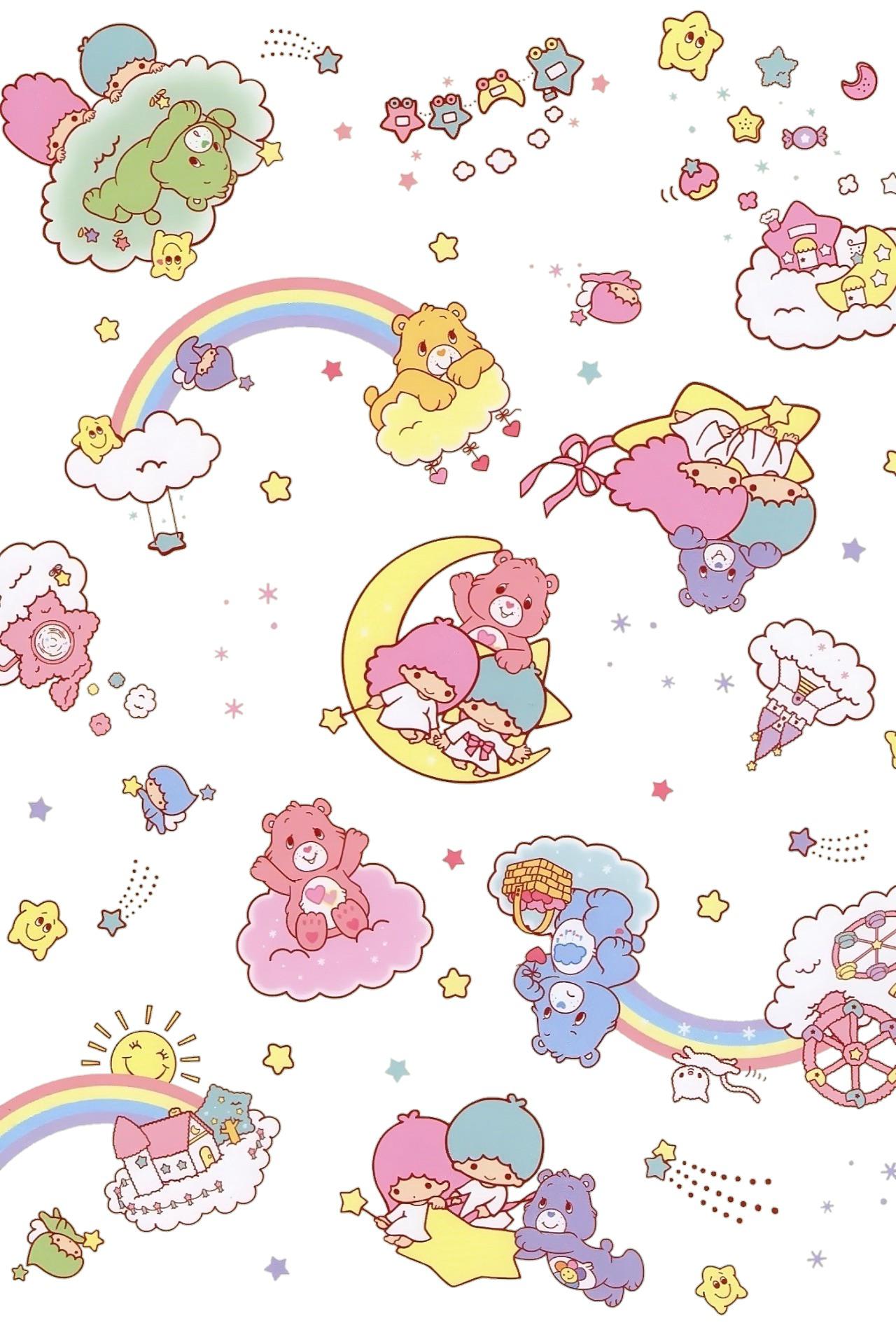 1280x1890 Care Bears x Little Twin Stars wallpaper
