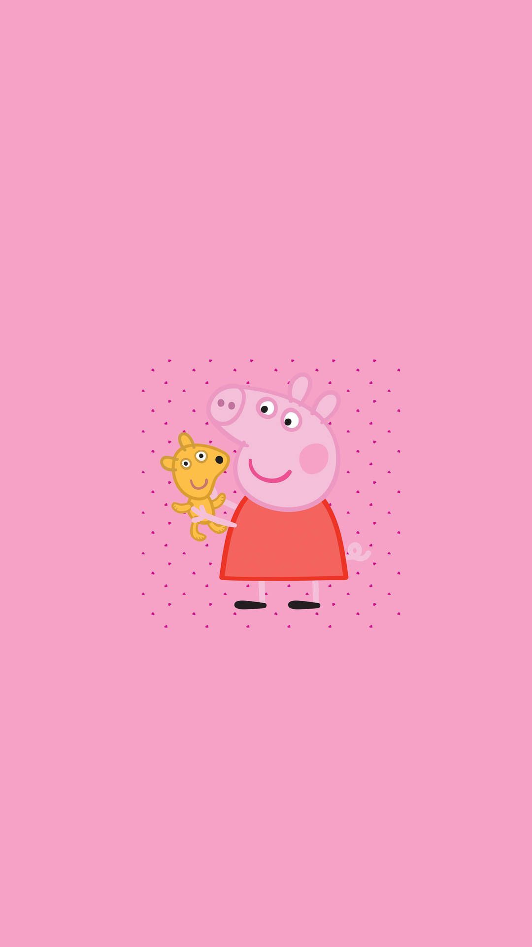 1080x1920 Download Peppa Pig Phone Teddy Bear Wallpaper