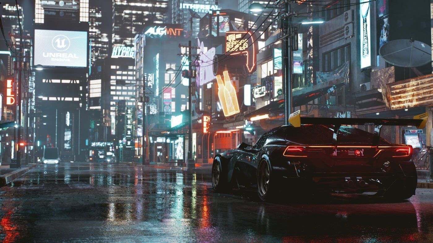 1400x787 Unreal Engine 5.1 Releases with KitBash3D's Cyber District in the Hero