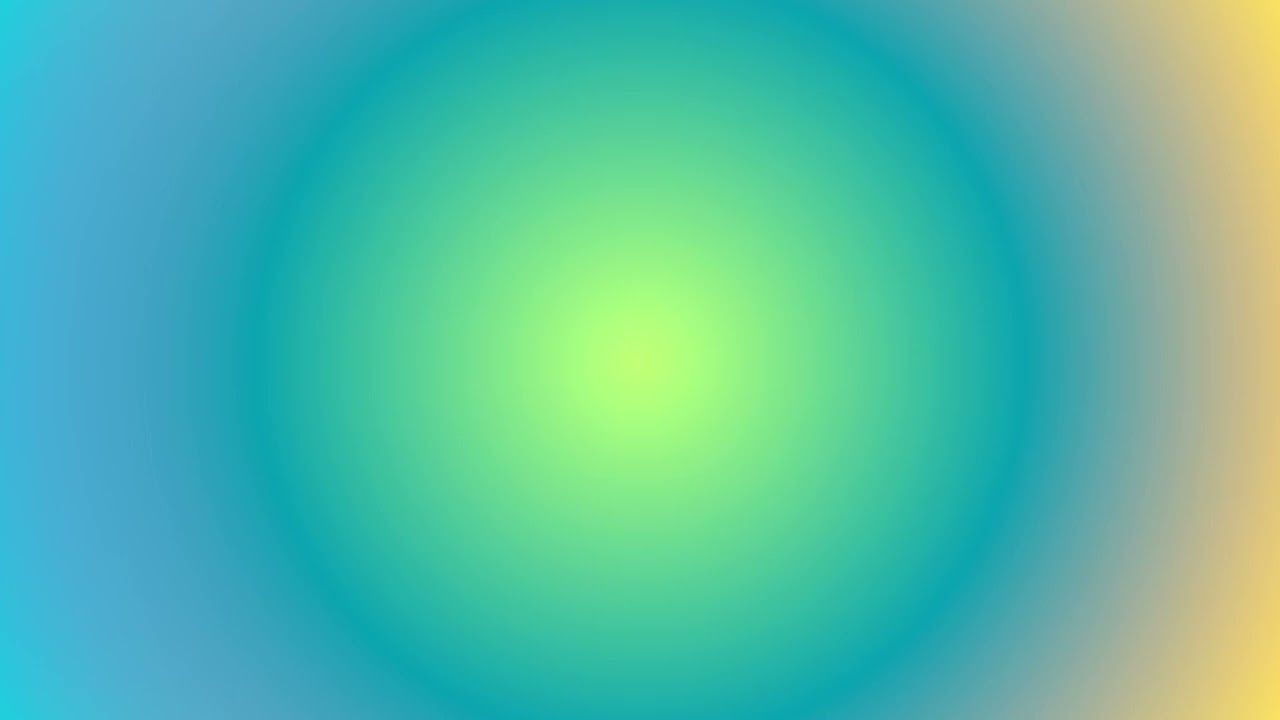 1280x720 Green, Blue, & Yellow Aesthetic Gradient Radial Background Screensaver Vibey Mood Lighting Lamp ☁️