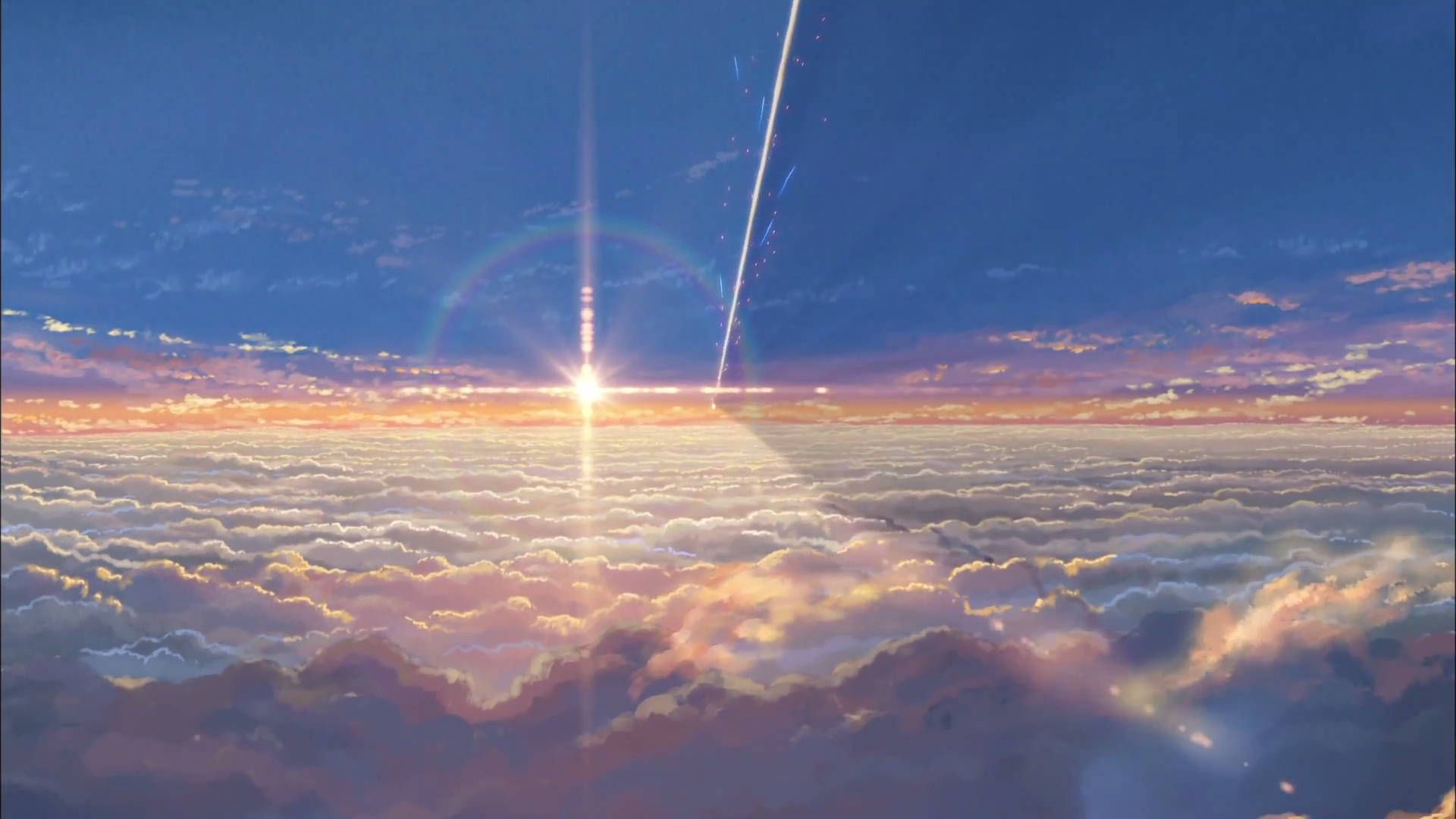 1920x1080 Download Your Name Anime Cloud Sunset Wallpaper