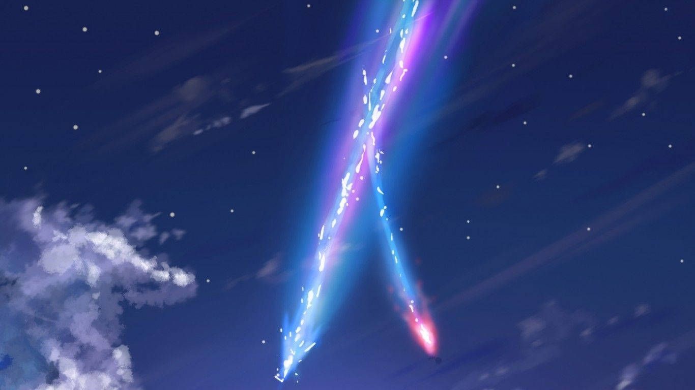 1366x768 Download Your Name the Magic of the Night Sky Wallpaper