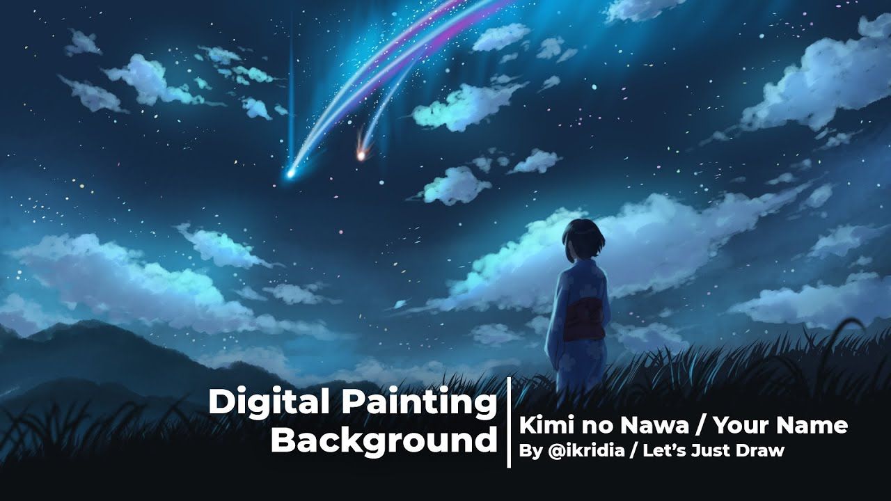 1280x720 Kimi No Nawa / Your Name. Background Digital Painting