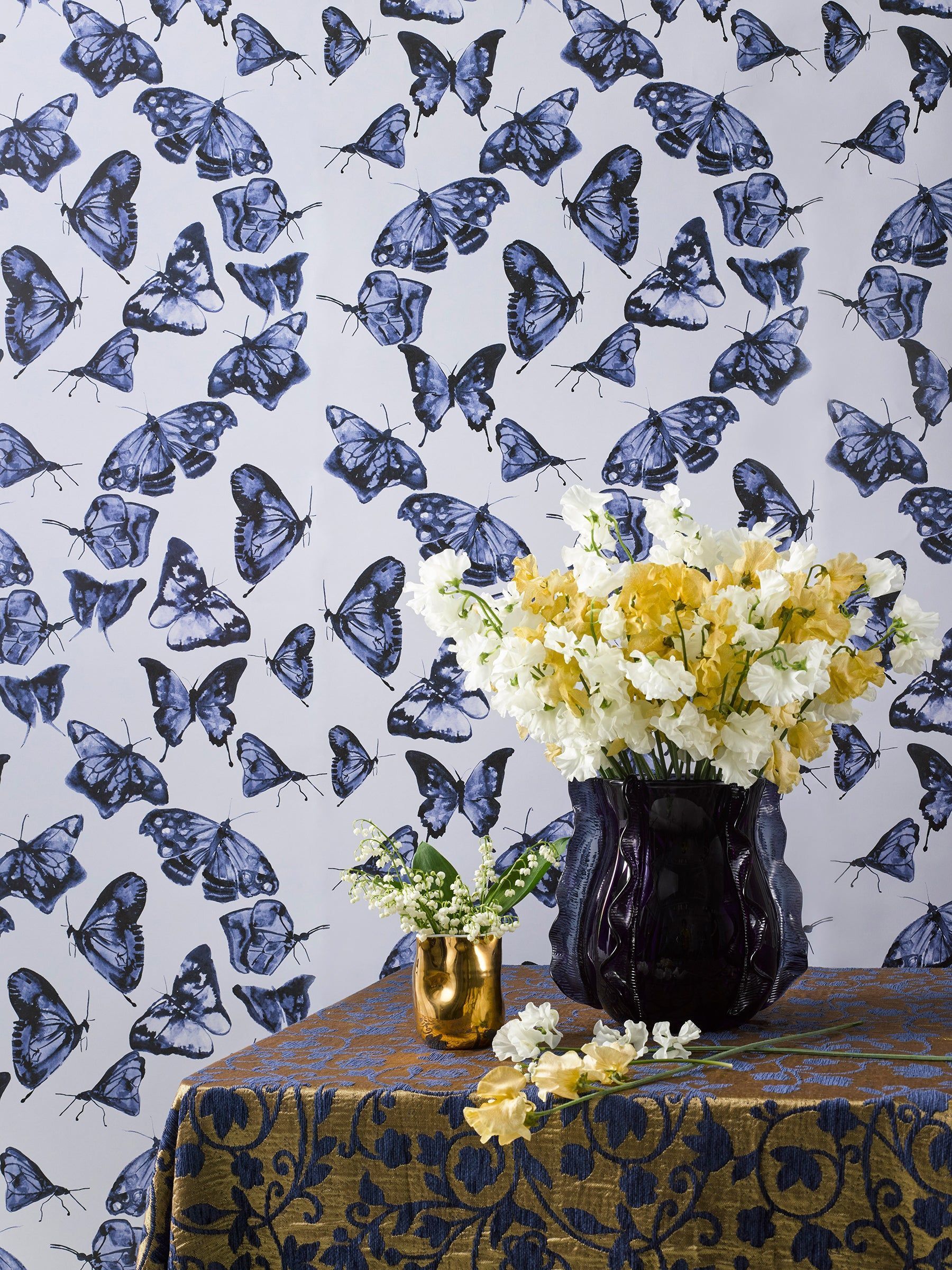 1800x2400 Butterflies in Rhapsody Blue Wallpaper