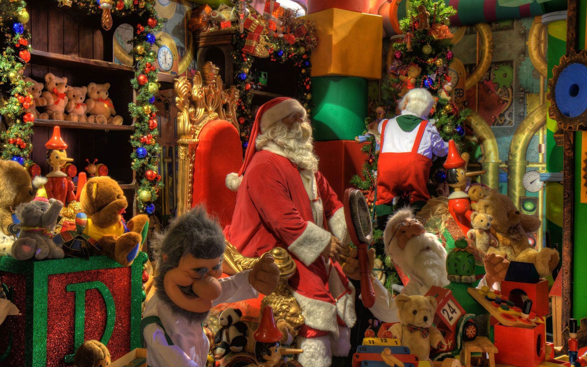 1920x1200 Santa's Workshop Wallpaper