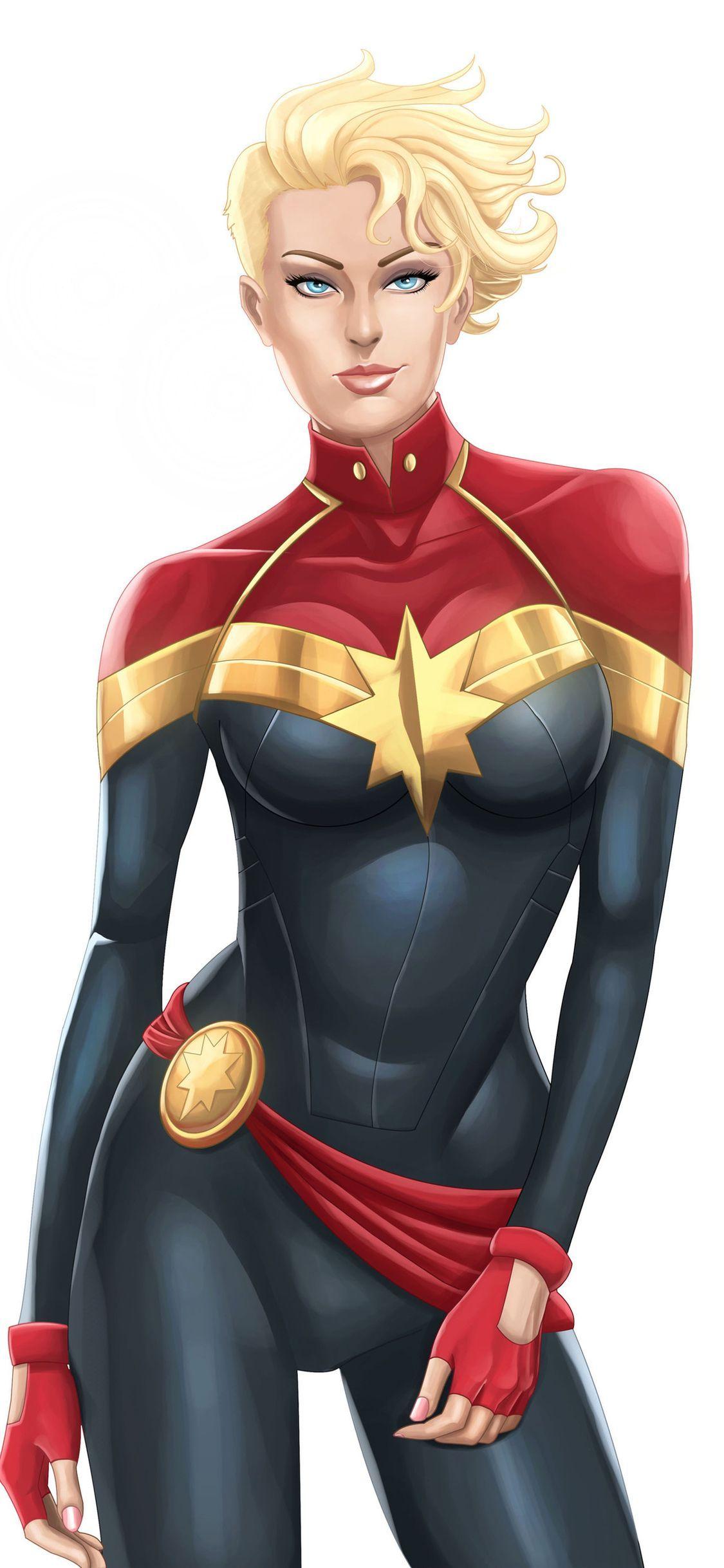 1125x2436 Hình nền Captain Marvel
