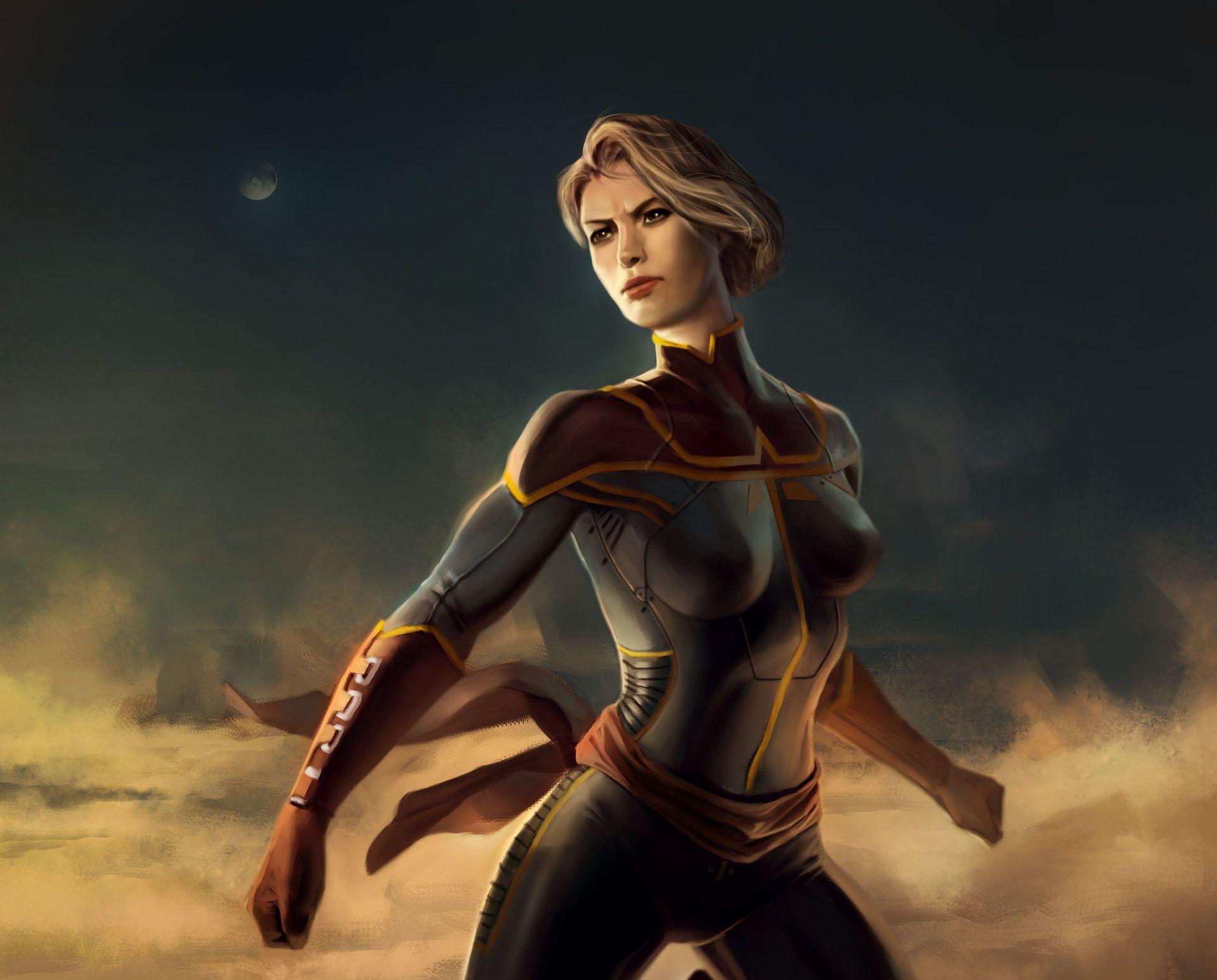 Captain Marvel Wallpaper 4k iPhone Android and Desktop  The RamenSwag