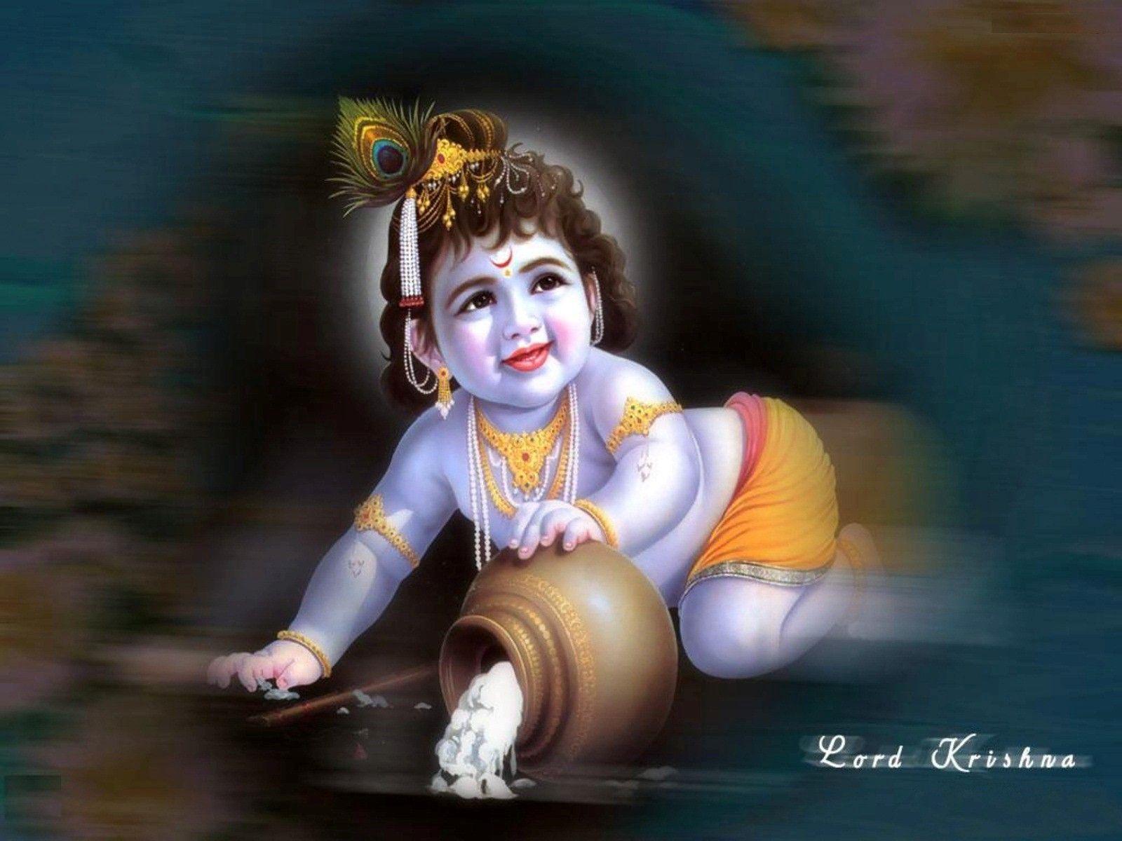 Baby Lord Krishna Wallpapers - Top Free Baby Lord Krishna Backgrounds -  WallpaperAccess