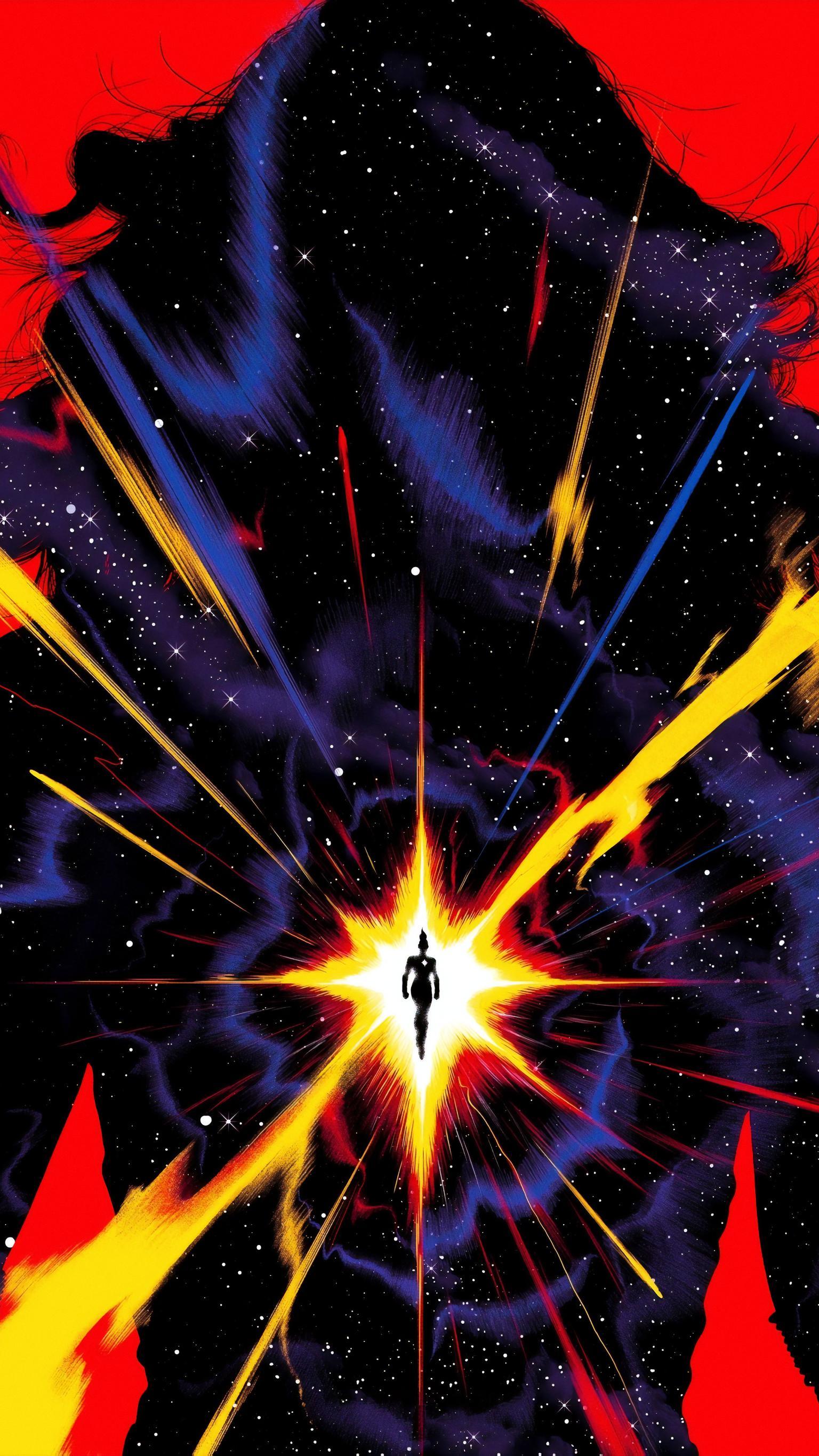 1536x2732 Captain Marvel Phone Wallpaper