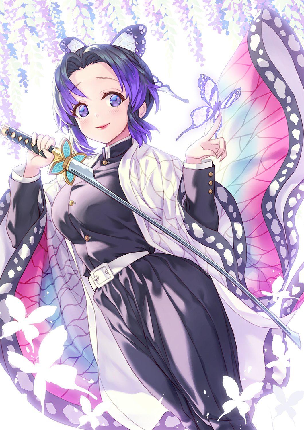 1060x1500 Wow, it 's Shinobu.Would you like more beautiful wallpaper for demon slayer? Check it here>> /36TbvRQ