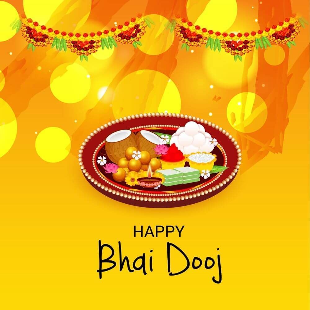 1000x1000 Happy Bhai Dooj Image Quotes Messages With Image. Happy bhai dooj image, Bhai dooj image, Bhai dooj wishes