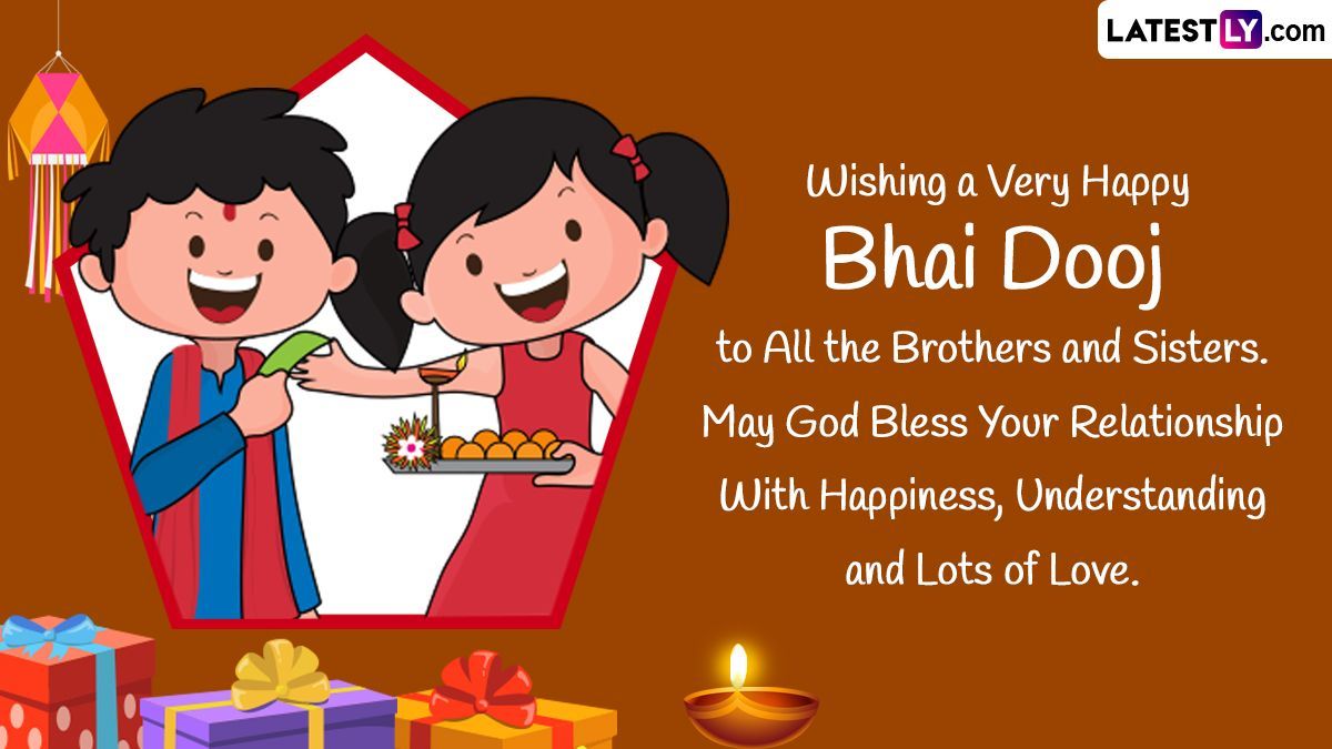 1200x675 Bhai Dooj 2022 Quotes & HD Wallpaper: Bhau Beej Wishes, WhatsApp Messages and Image To Share With All the Brothers and Sisters on This Festive Day