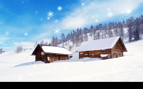 480x300 Snow Season Live Wallpaper for Android