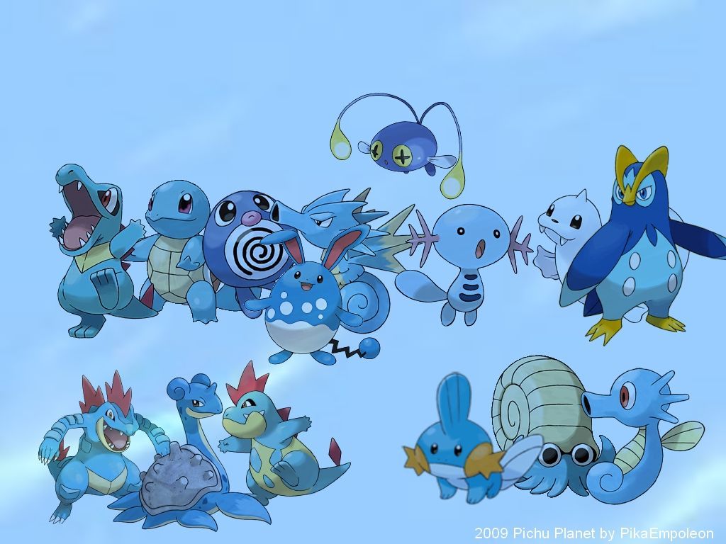 1024x768 water pokemon -Type Pokemon achtergrond