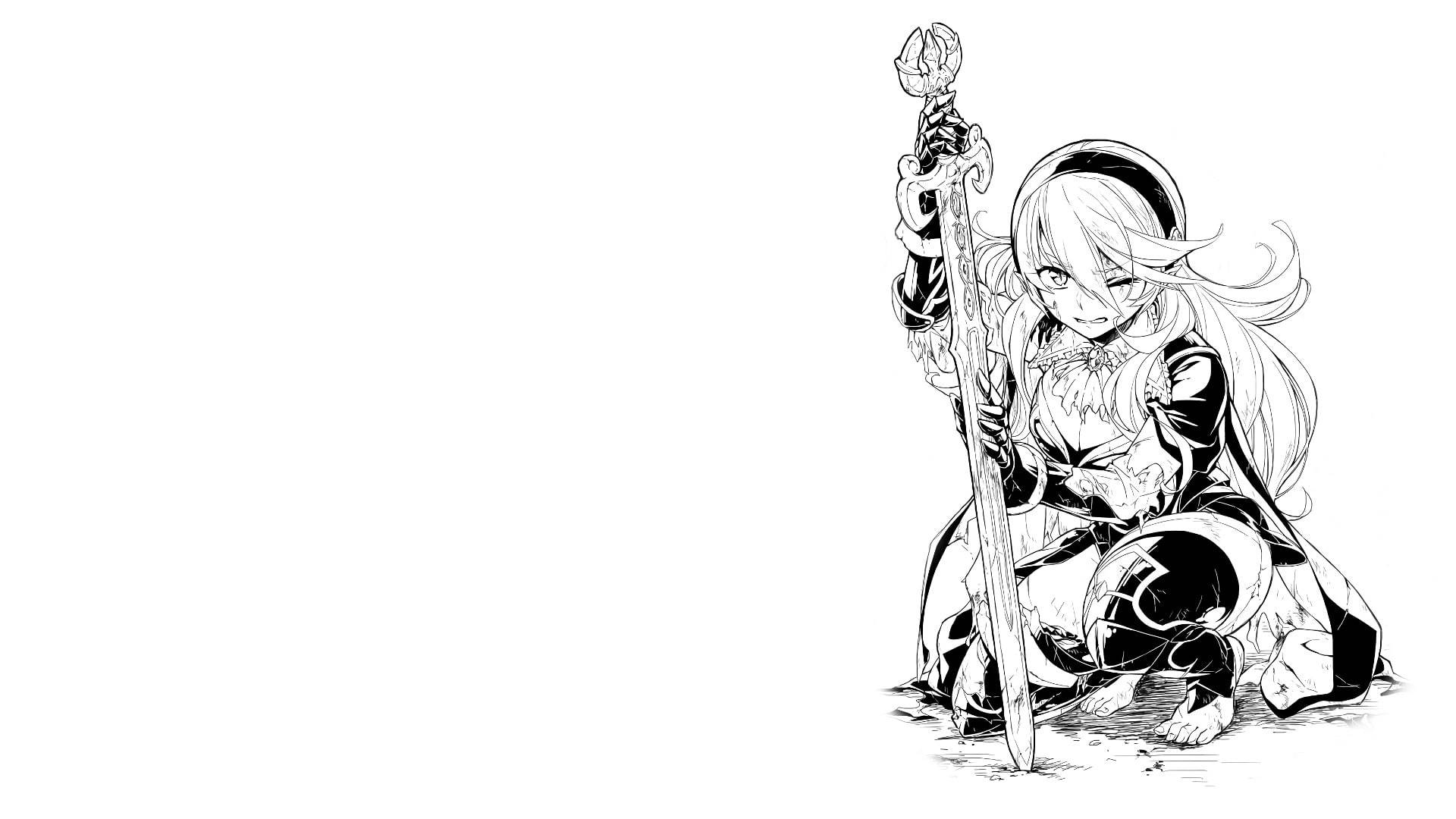 1920x1080 Download Fire Emblem Warriors Black And White Female Corrin Wallpaper