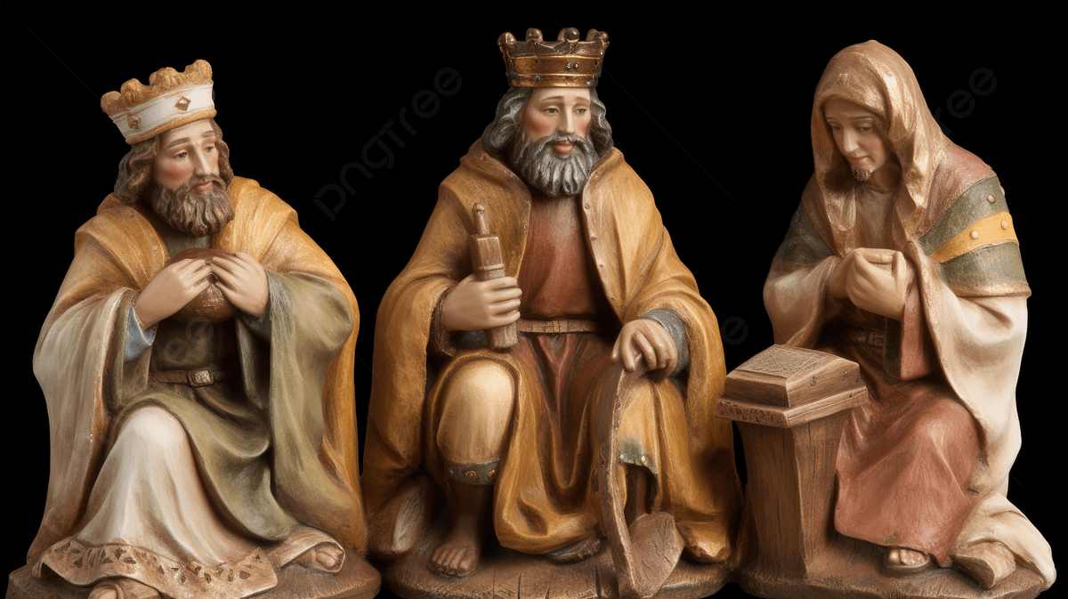 1200x673 Three Statues Of The Three Wise Men In Various Colors Background, Three Kings Picture Background Image And Wallpaper for Free Download