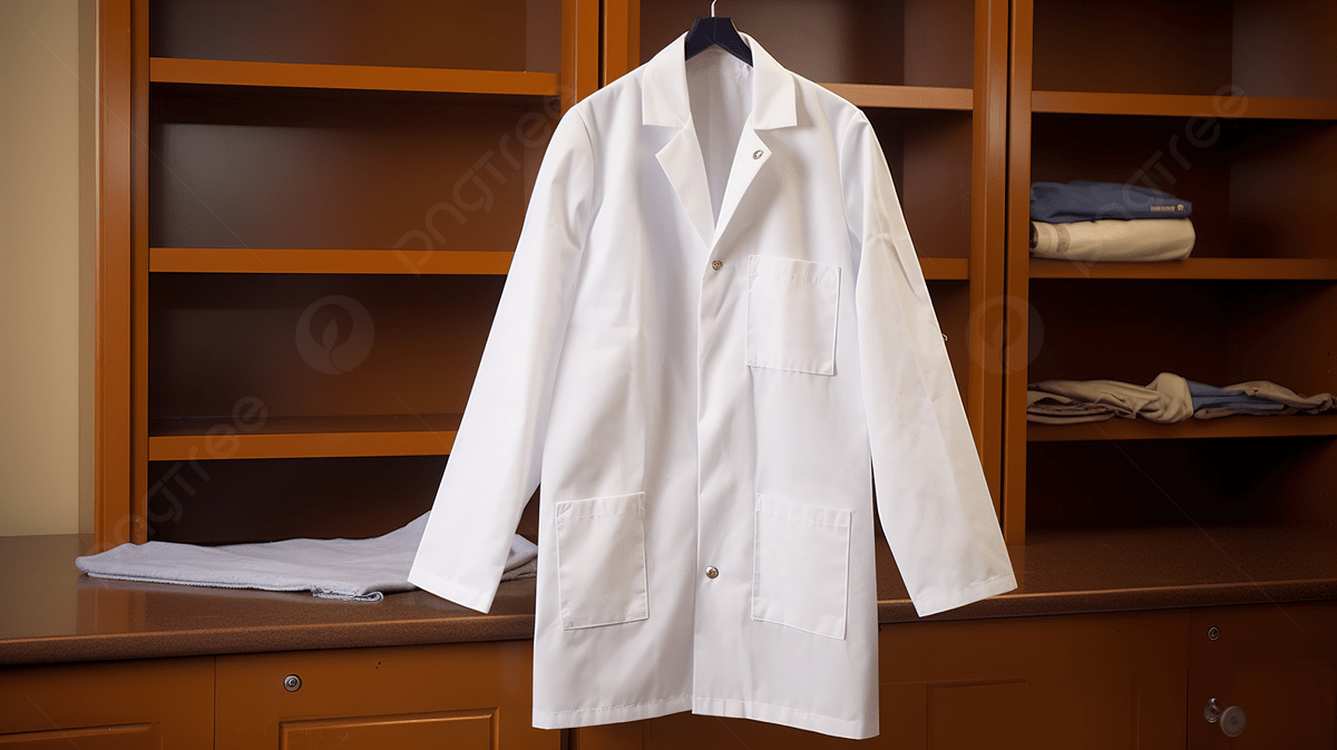 1200x673 White Lab Coat Hanging On A Shelf Background, Lab Coat Picture Background Image And Wallpaper for Free Download