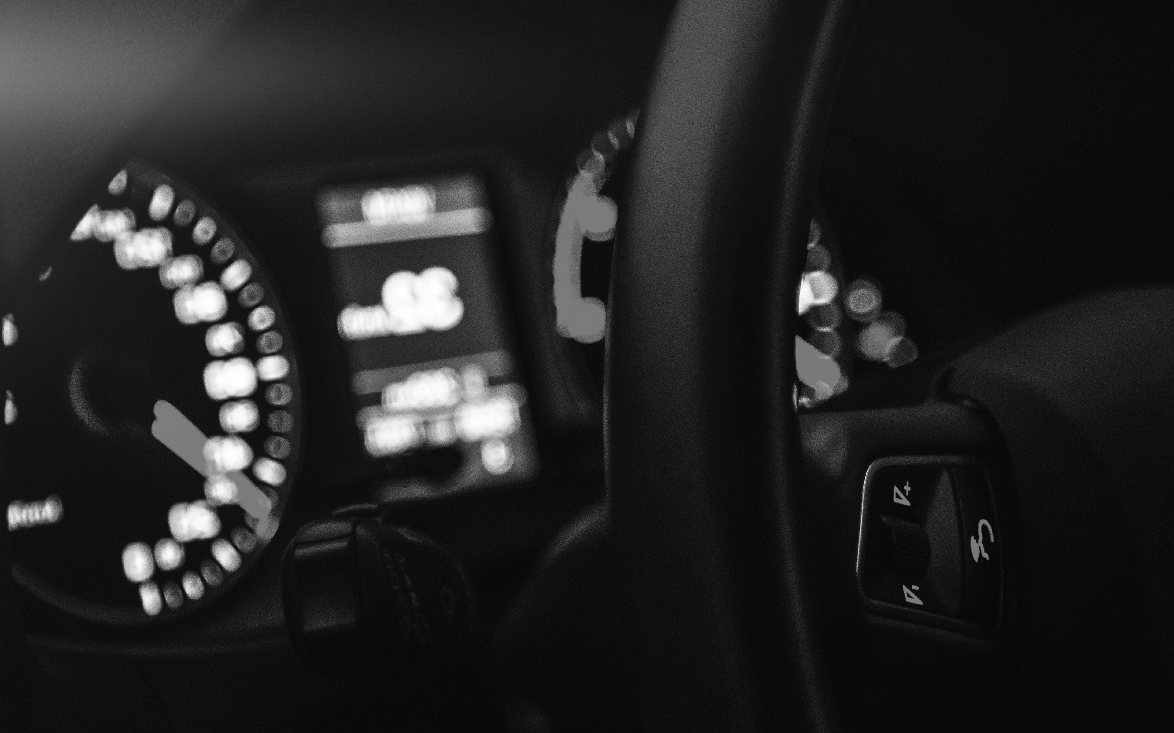 3840x2400 wallpaper for desktop, laptop. car audi drive interior motor man dark bw night