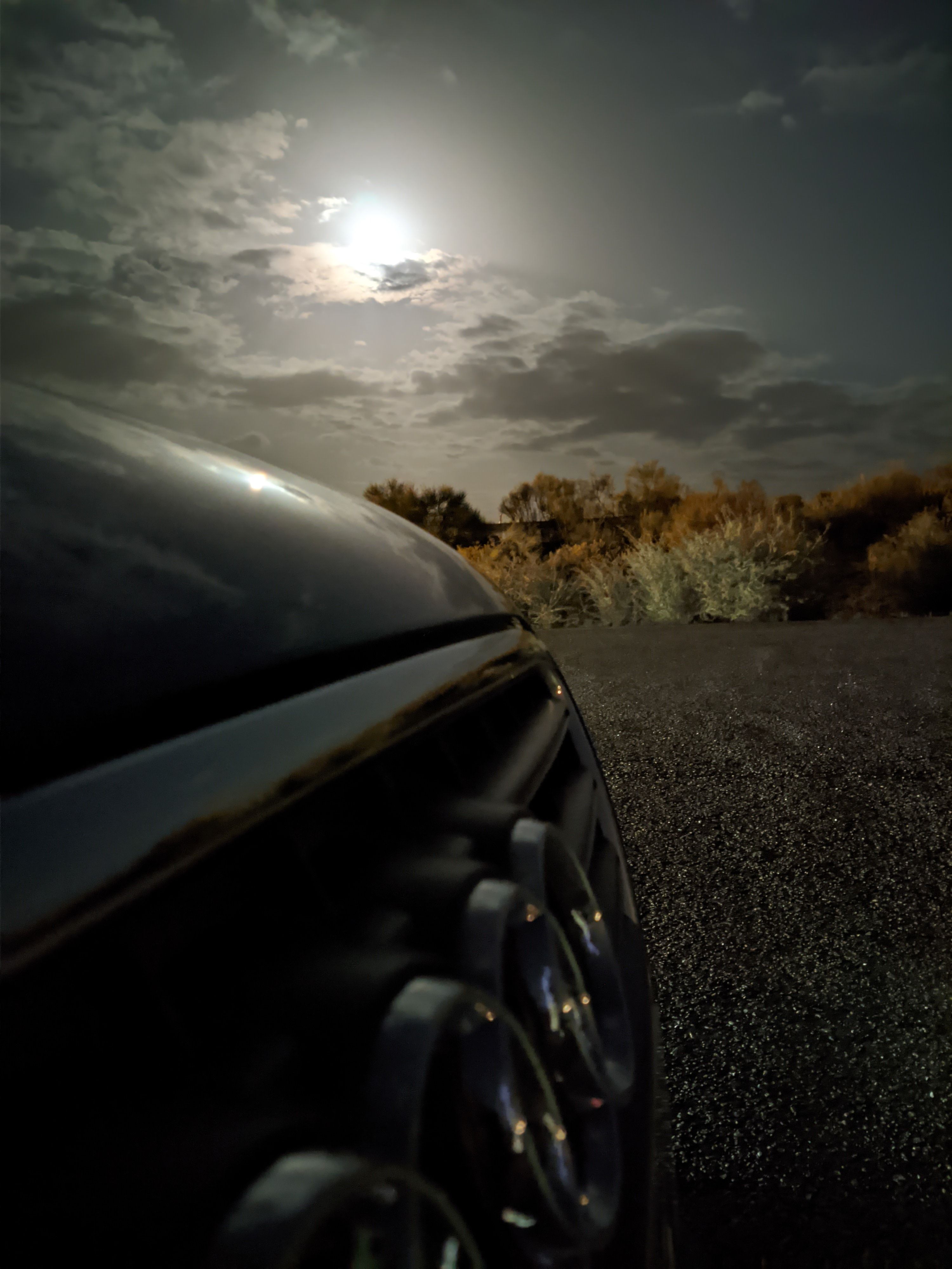 3000x4000 Night trip with my Audi and full moon