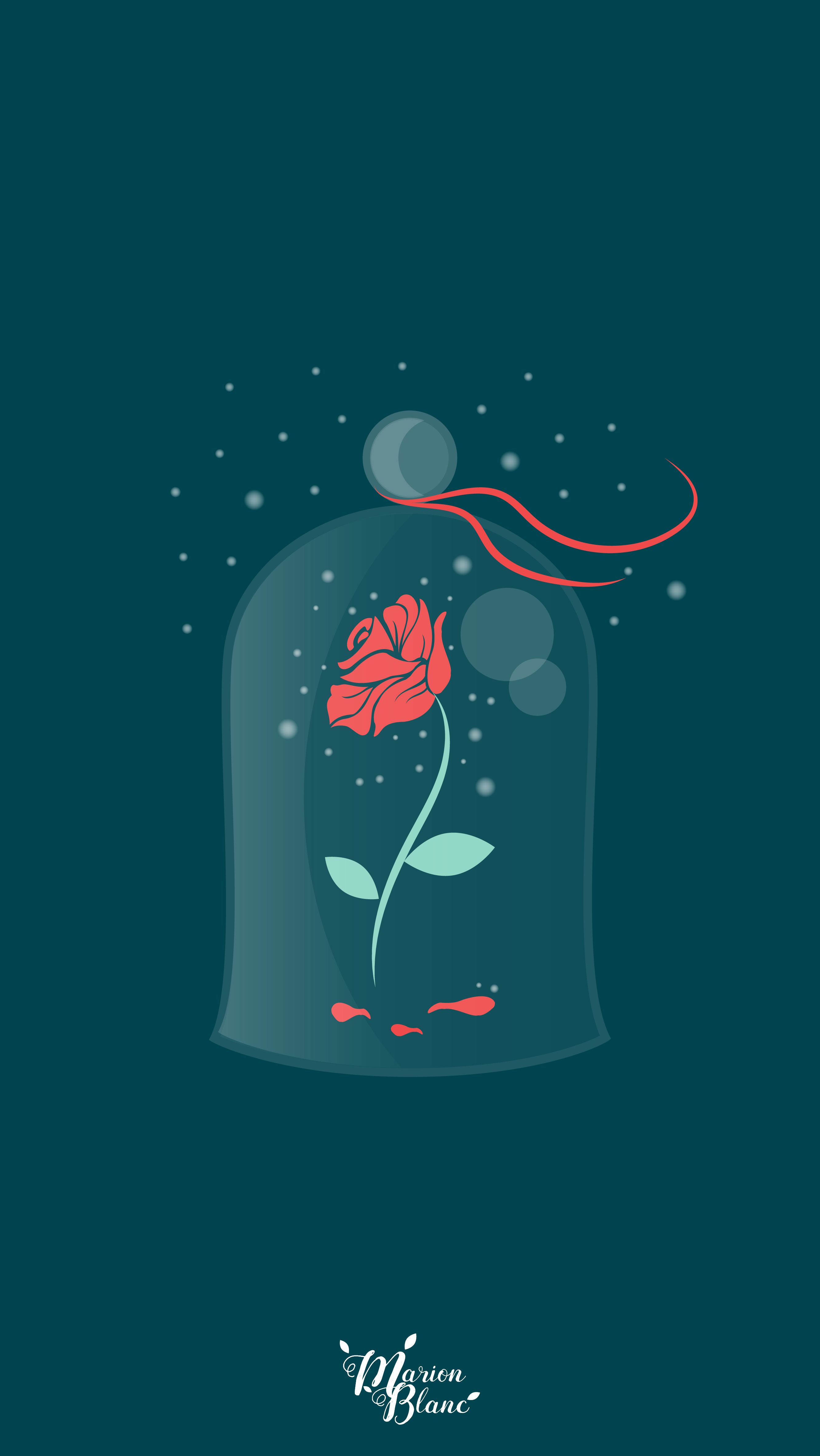 2667x4733 Beauty and the beast disney- Marion Blanc. Disney wall