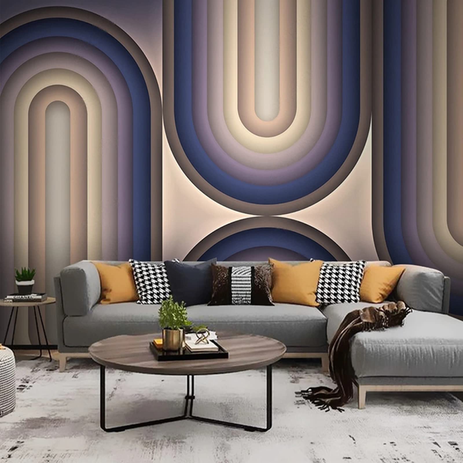 1600x1600 Modern Minimalist Geometric Art Decor Paintings Wallpaper, Light Luxury HD Background Mural, Eco Friendly 3D Product Mural Custom Bedroom Wallpaper Designs 169.3x118.2 Inches (WxH) : Tools & Home Improvement