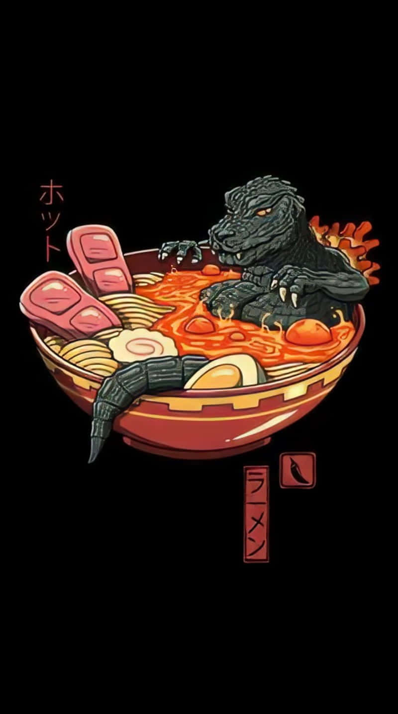 800x1437 Download Spicy Lava Ramen King Sticker Wallpaper