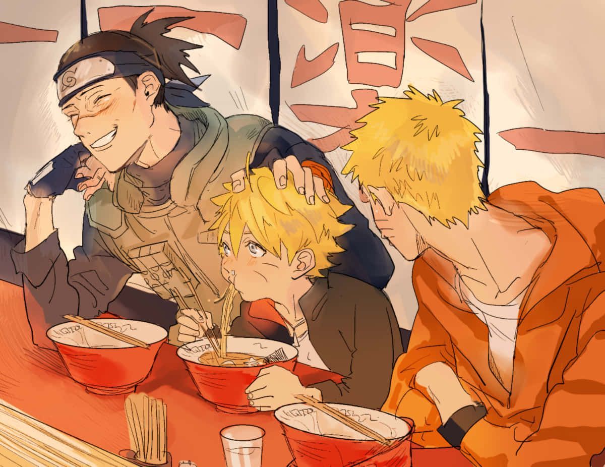 1200x926 Download Naruto Characters Enjoying Ramen Wallpaper