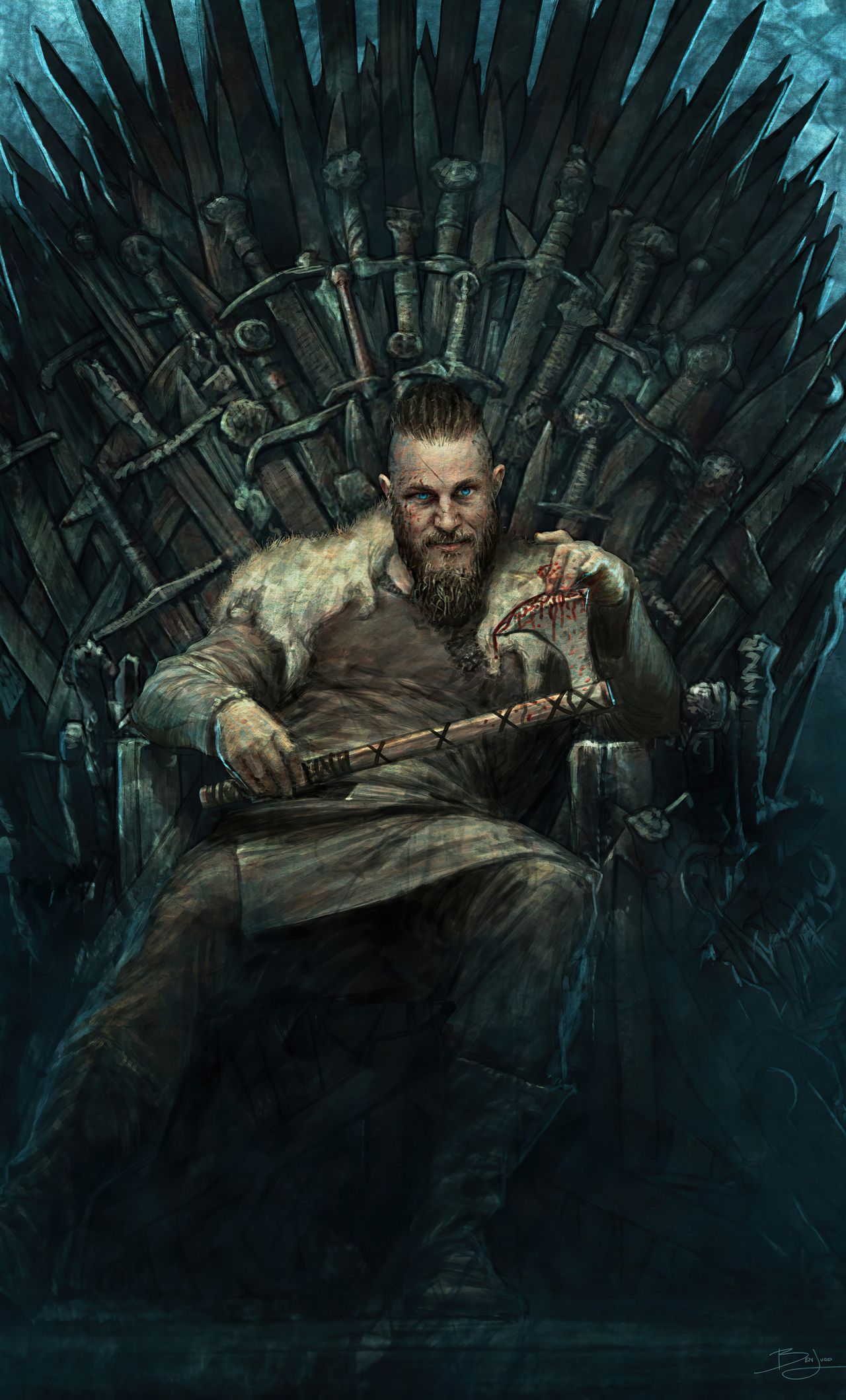 1280x2120 King On Throne Wallpaper