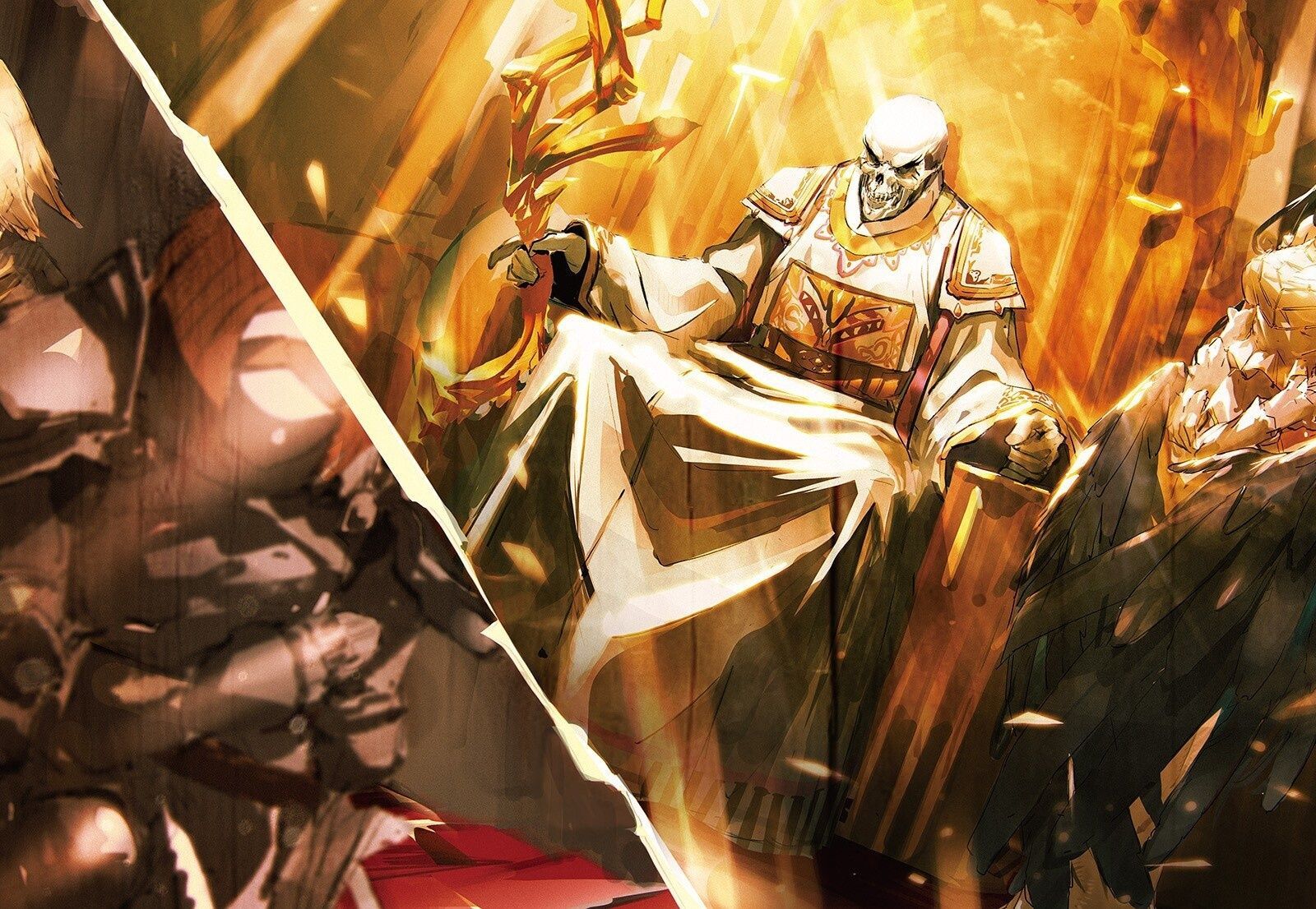 1600x1106 Download 1600x1200 Wallpaper Overload, Anime, Skull King, Throne, Standard 4: Fullscreen, 1600x1200 HD Image, Background, 31028
