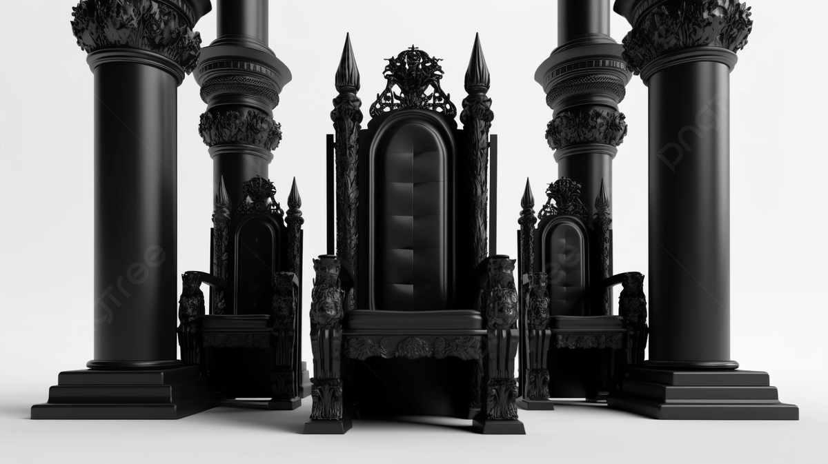 1200x673 Black King S Throne 3D Rendered Between Pillars Of Black Columns On A White Isolated Background, Throne, Throne Chair, King Throne Background Image And Wallpaper for Free Download