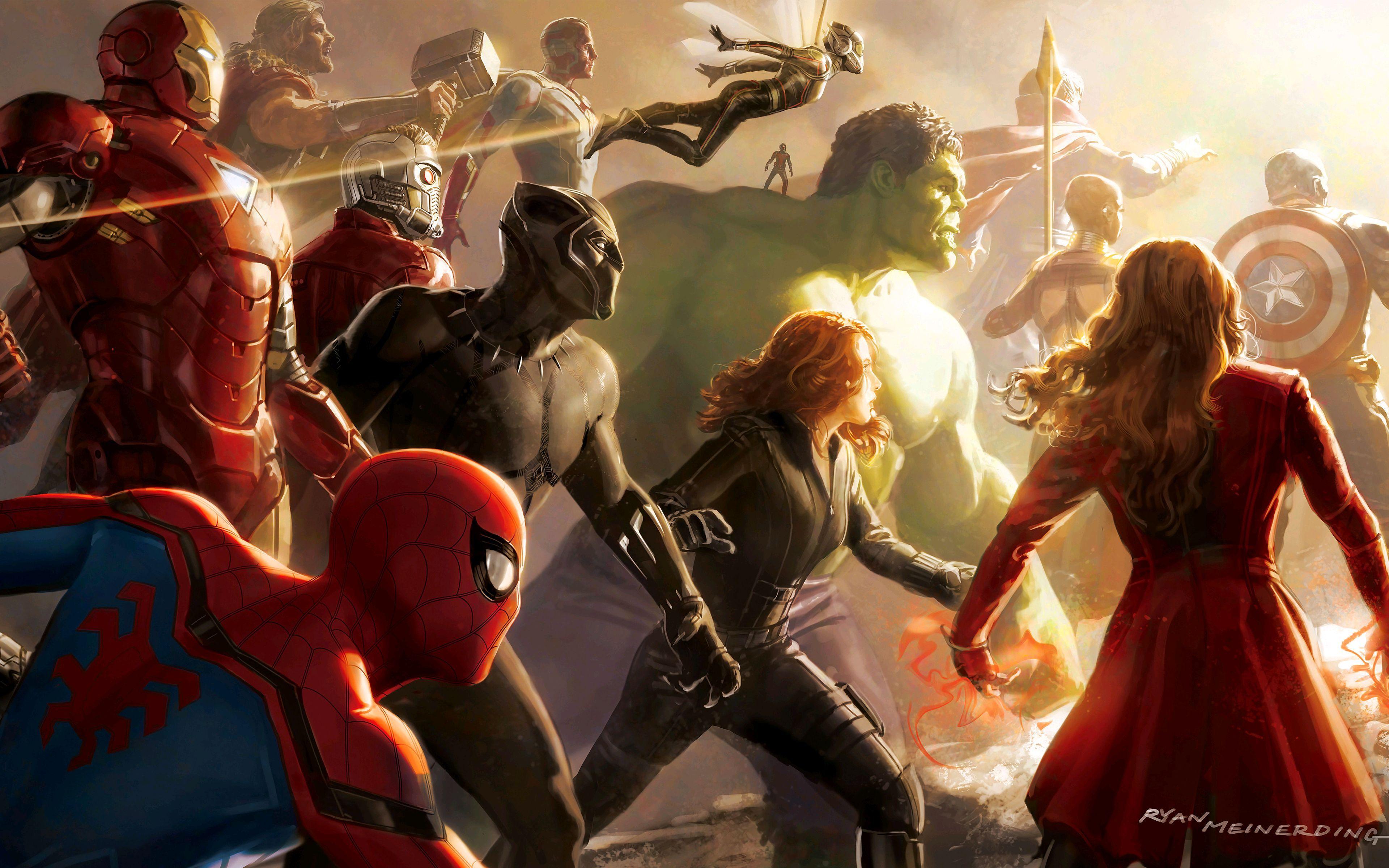 3840x2400 Avengers infinity war artwork 4k wide Wallpaper : HD