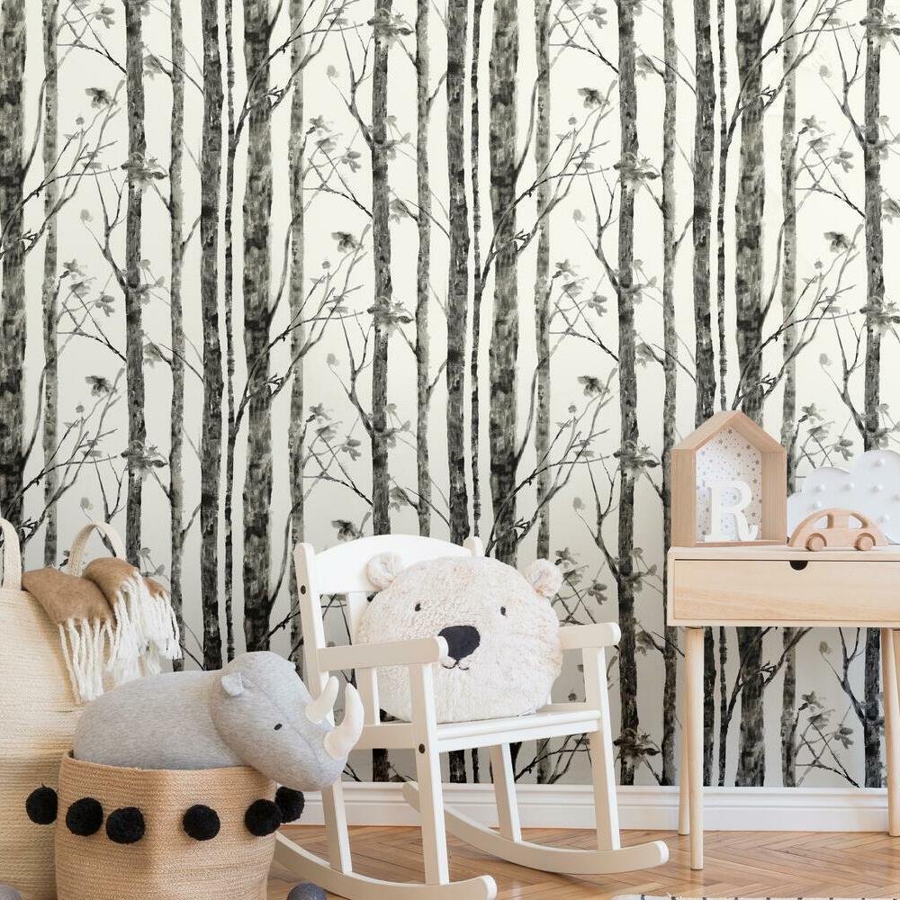 1000x1000 Birch Trees Peel + Stick Wallpaper