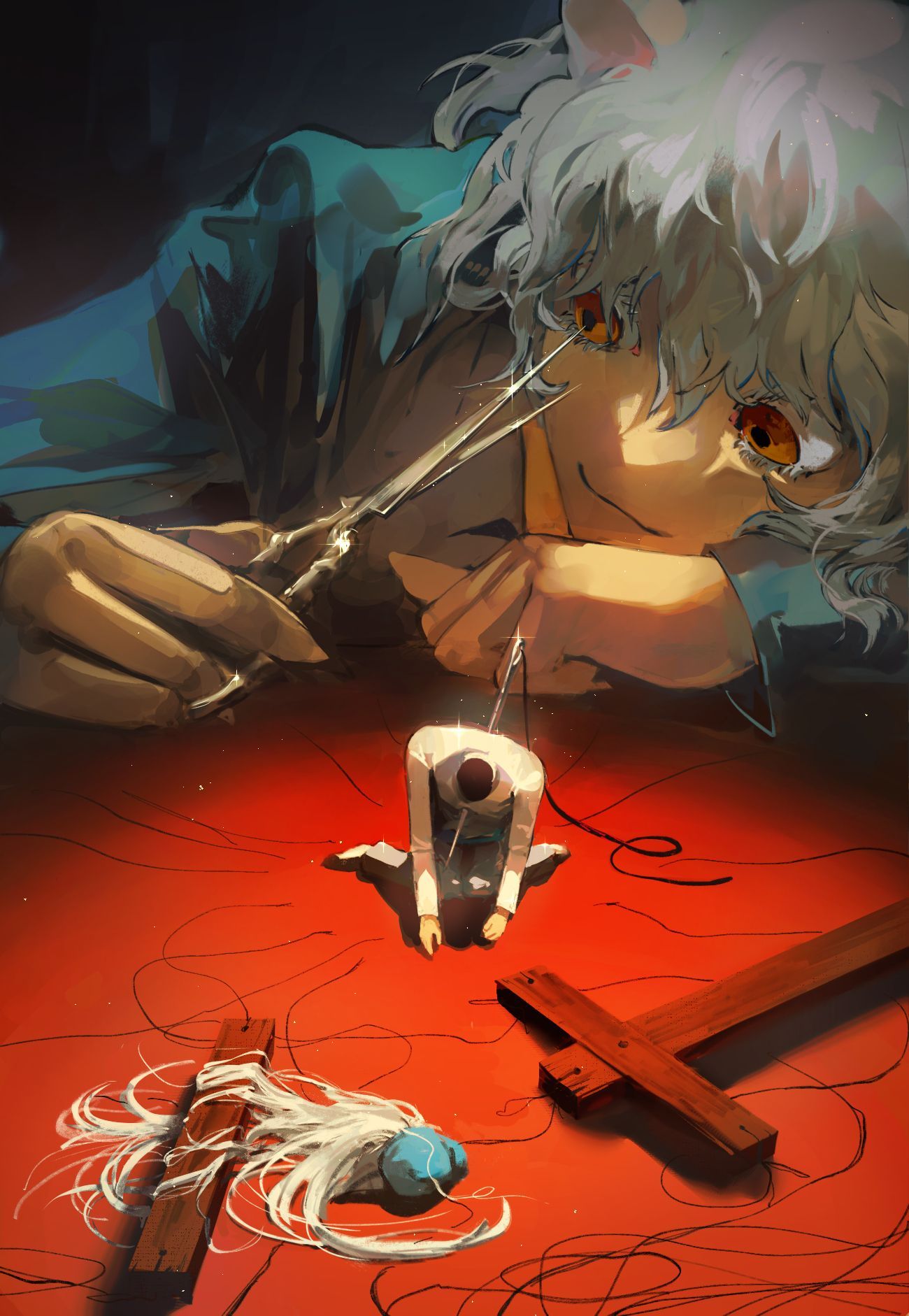 1300x1882 neferpitou and kite (hunter x hunter) drawn