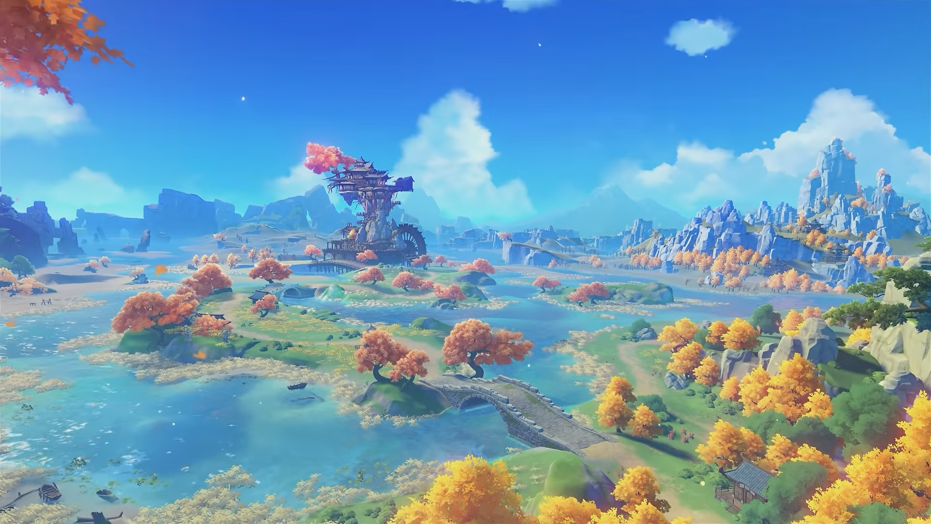 1920x1080 Genshin impact. Scenery wallpaper, Scenery, Fantasy landscape