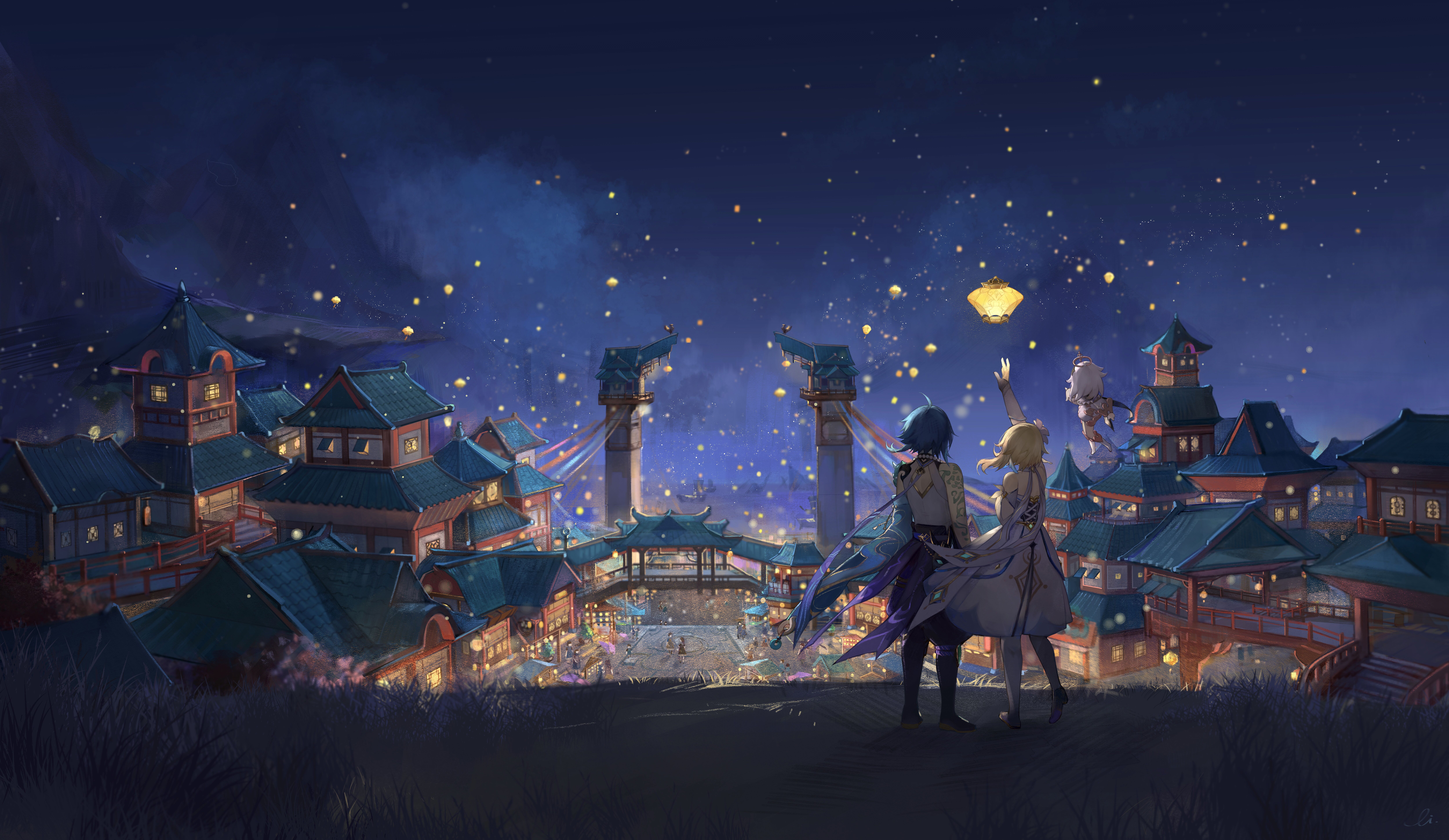 10000x5800 Scenery Anime Image Board