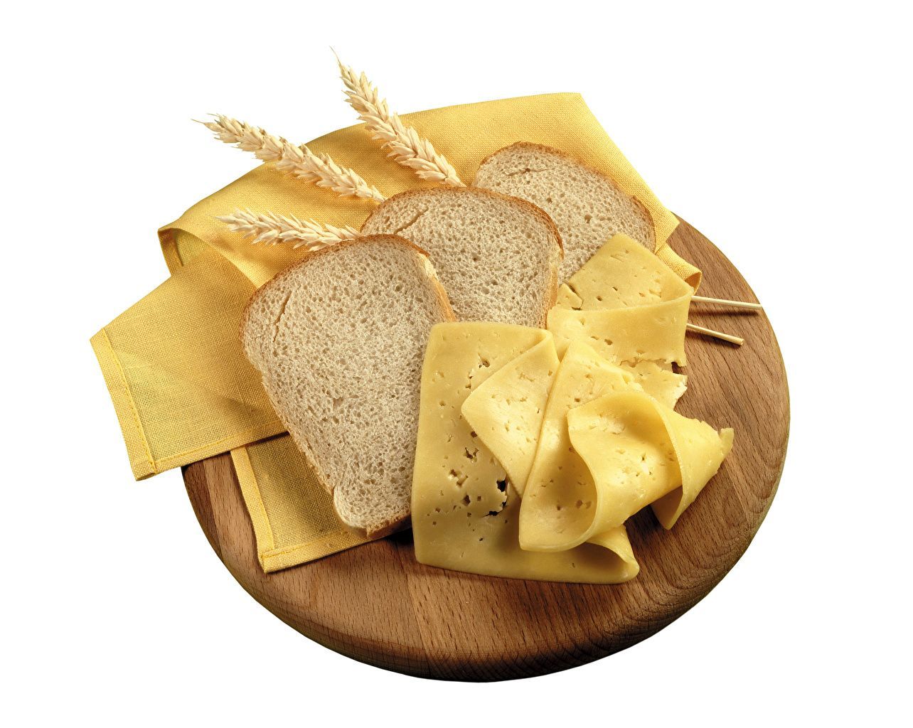 1284x1024 Desktop Wallpaper Bread Cheese spikes Food White background