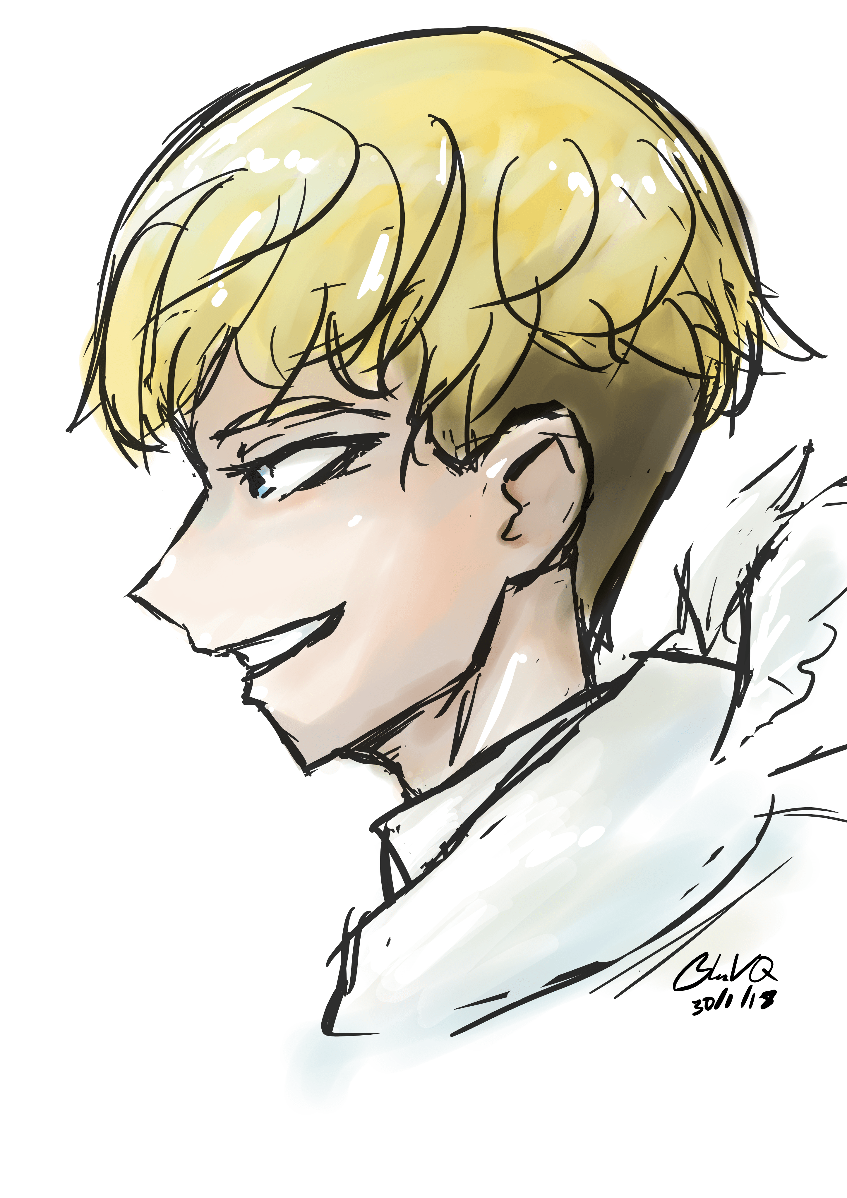 2894x4093 quick sketch: ryo asuka (devilman crybaby) bachunawa ART street