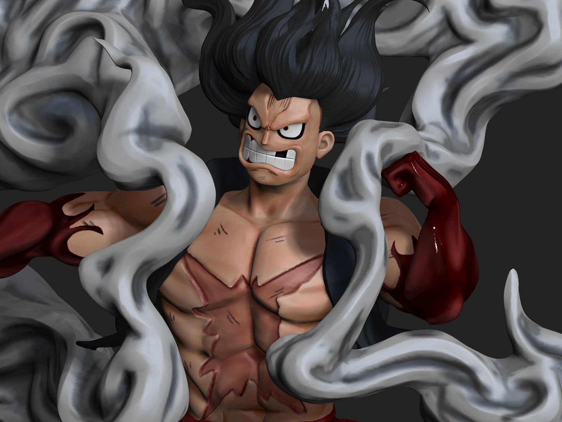 1920x1440 Luffy Gear 4 Snakeman l One piece