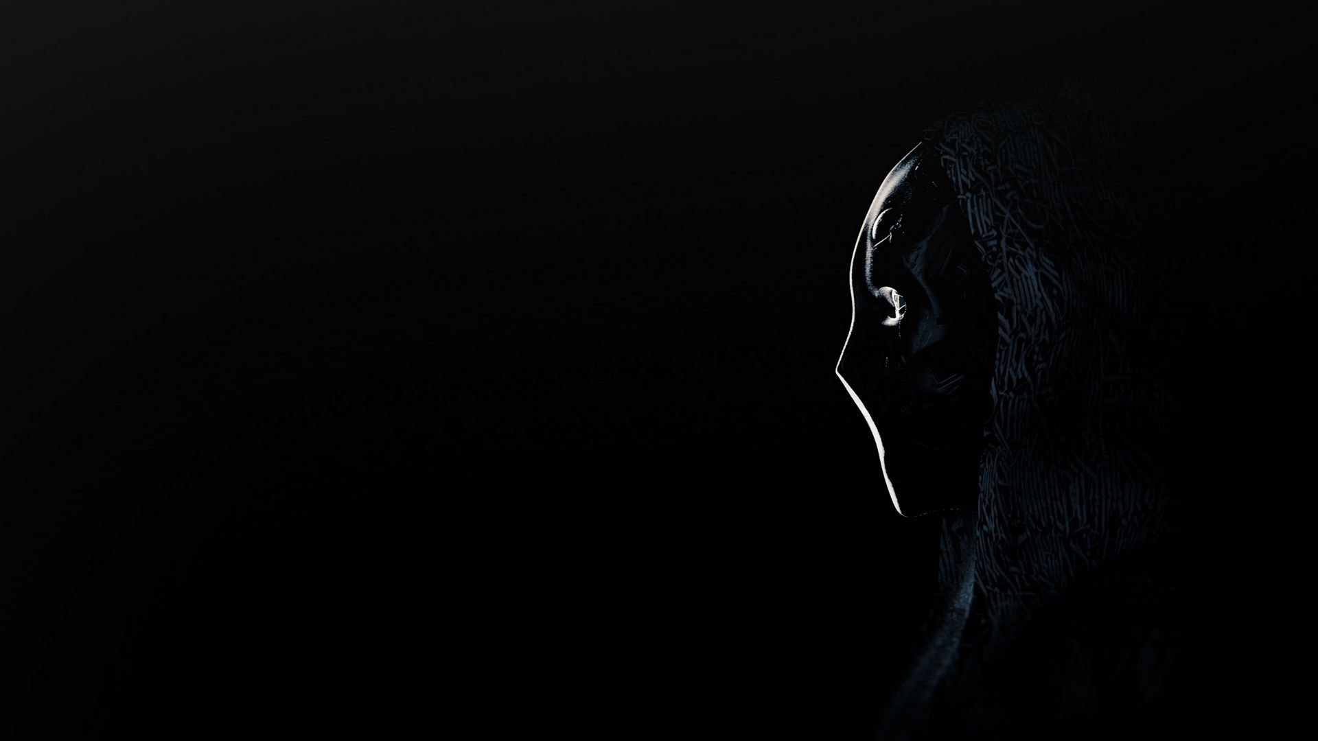 1920x1080 Download wallpaper 1920x1080 anonymous, mask, profile, dark full hd, hdtv, fhd, 1080p HD background