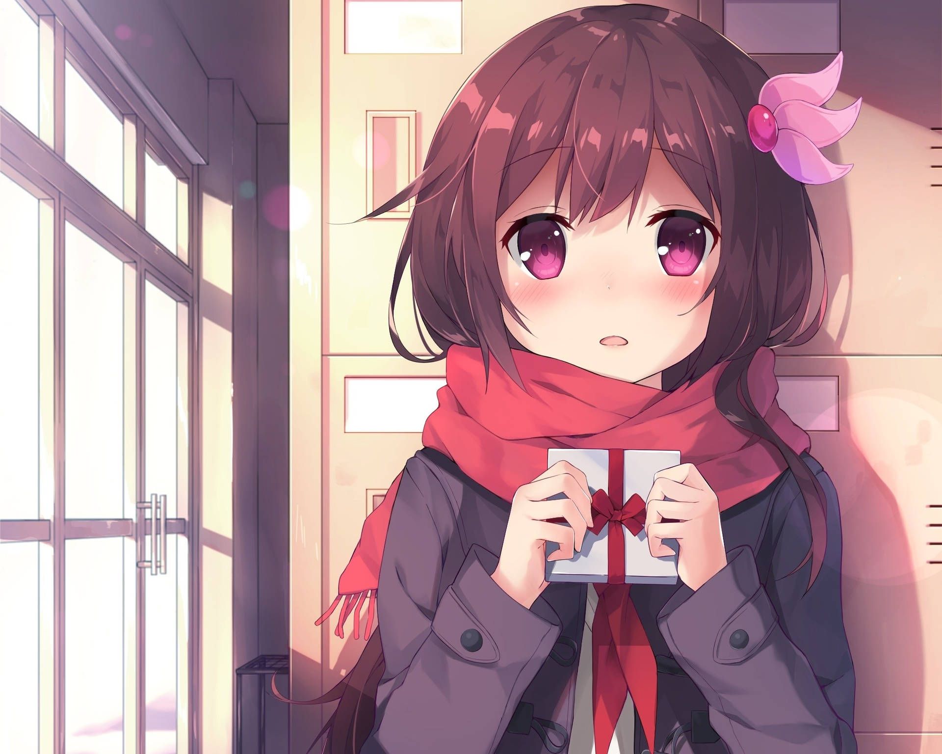 1920x1536 Download Shy Anime Girl In School Wallpaper