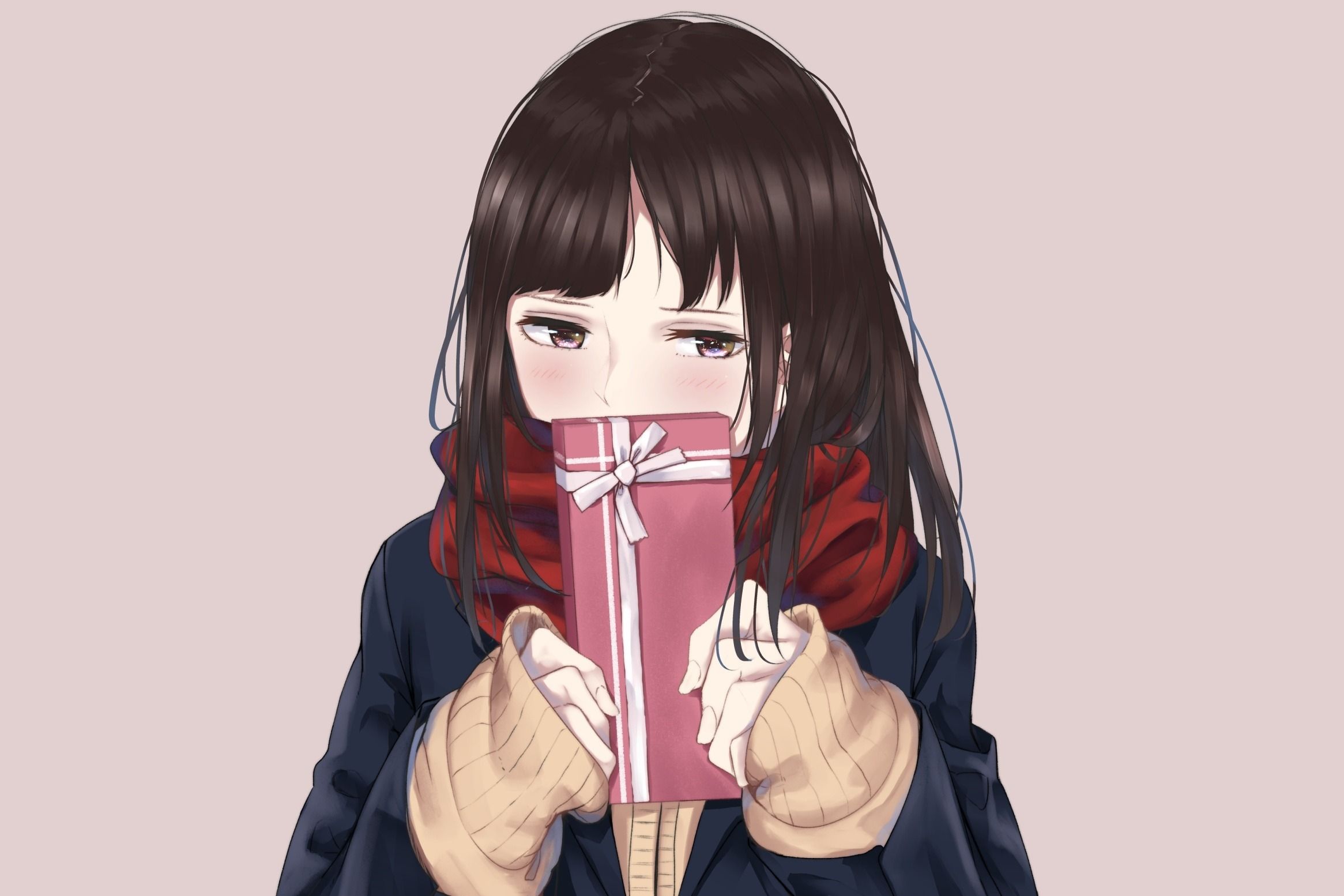 2331x1554 Anime Girl Shy Wallpaper