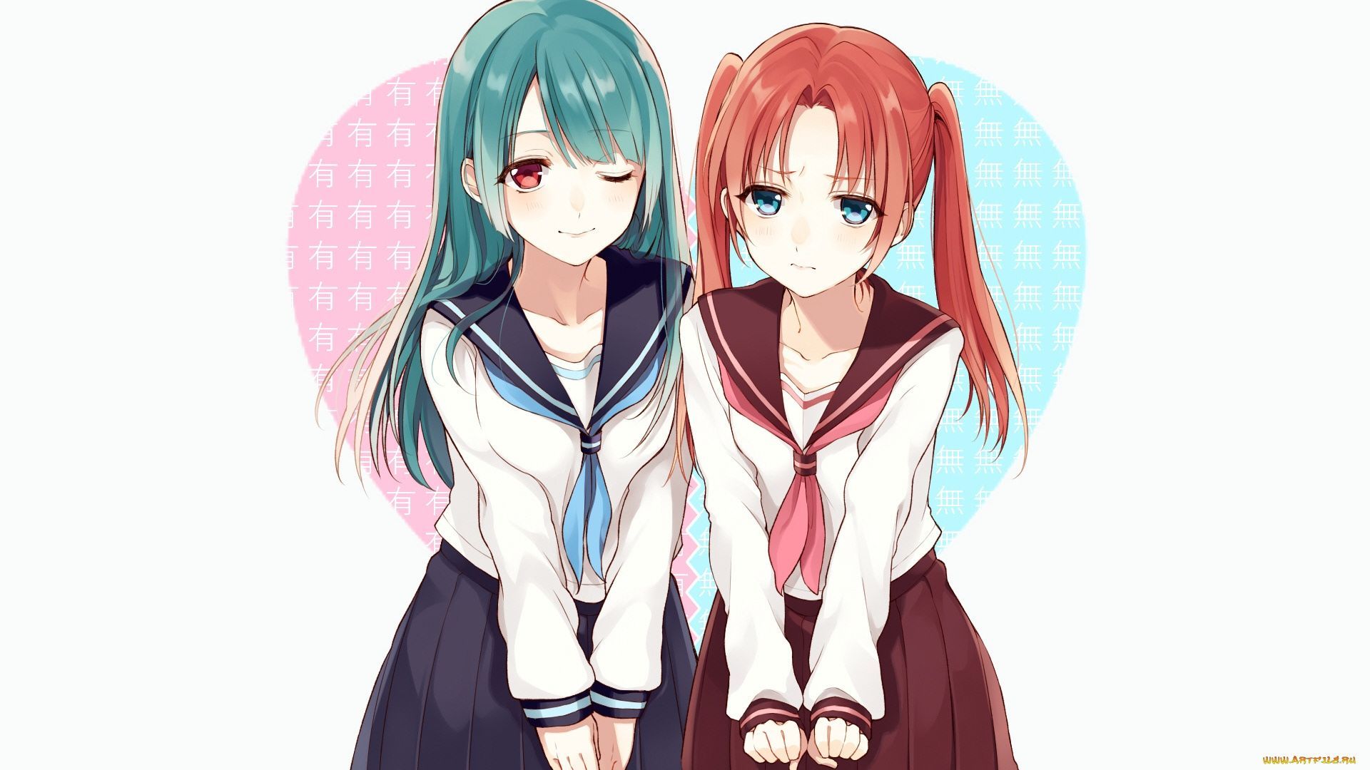 1920x1080 Anime Best Friends Girls Wallpaper Download
