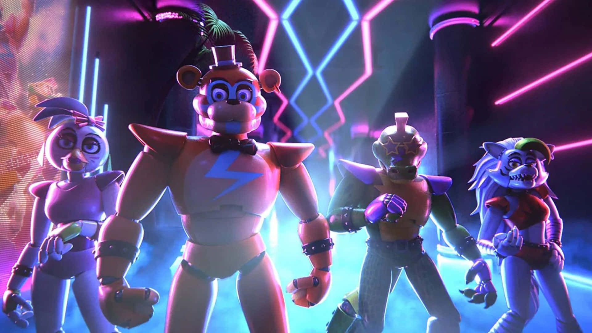 1920x1080 Download Caption: FNAF Security Breach and Thrilling Game Background