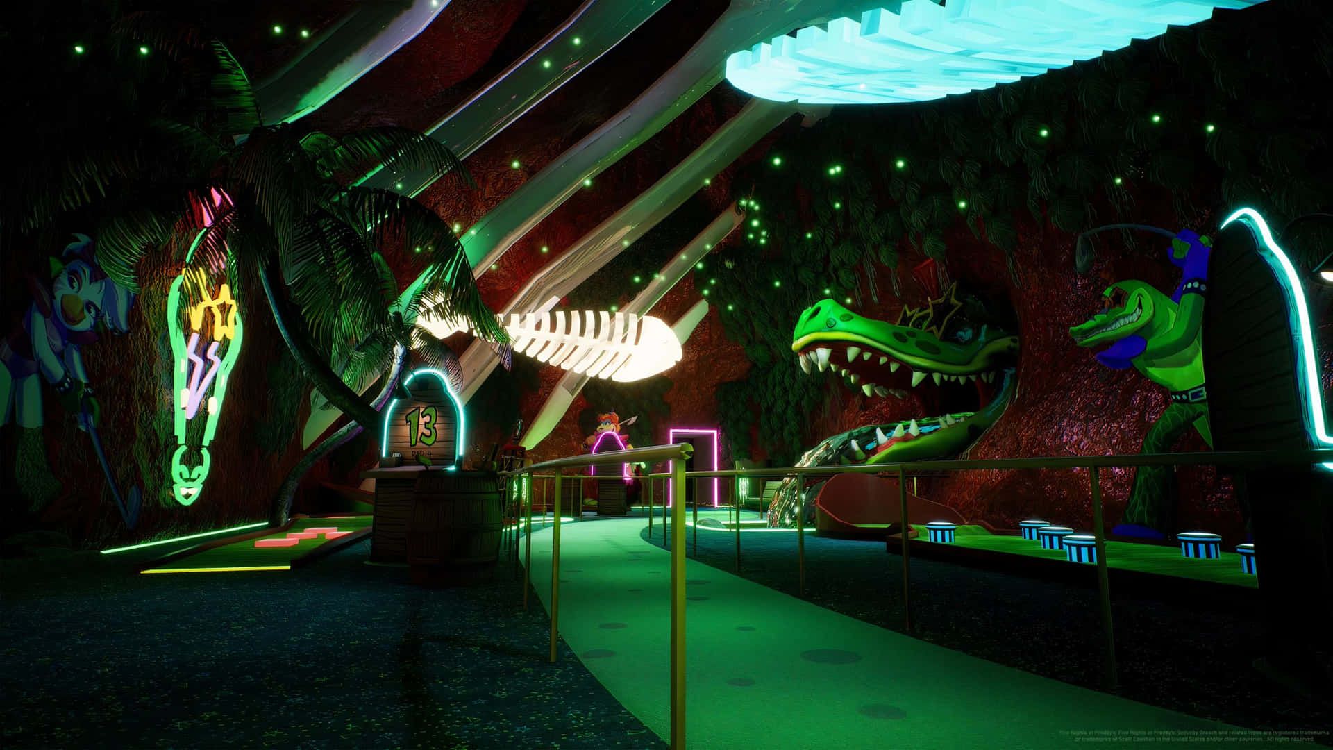 1920x1080 Download Fnaf Security Breach Background Monty's Gator Golf