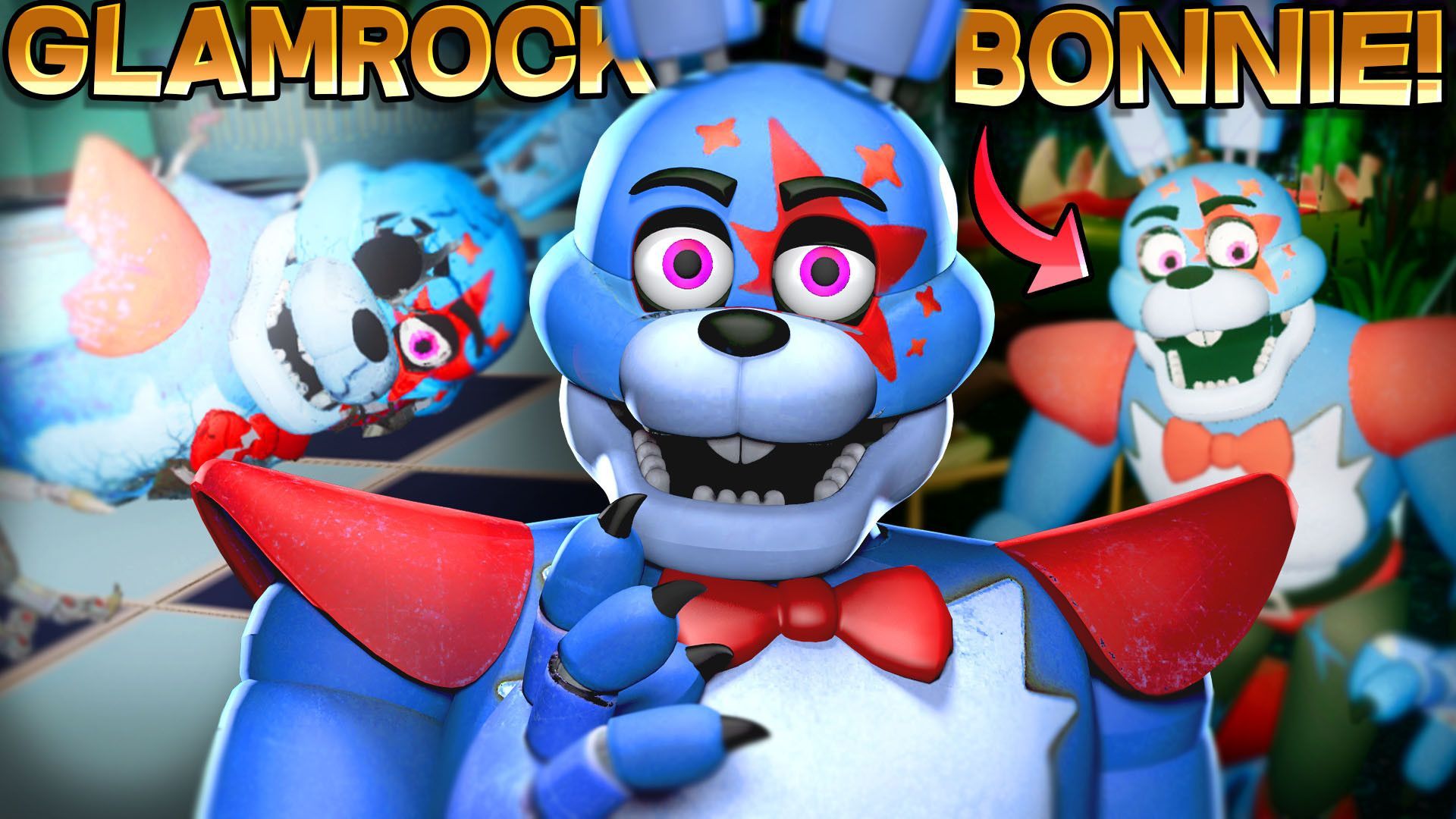 1920x1080 Glamrock Bonnie over Monty! [Five Nights at Freddy's Security Breach] [Mods]