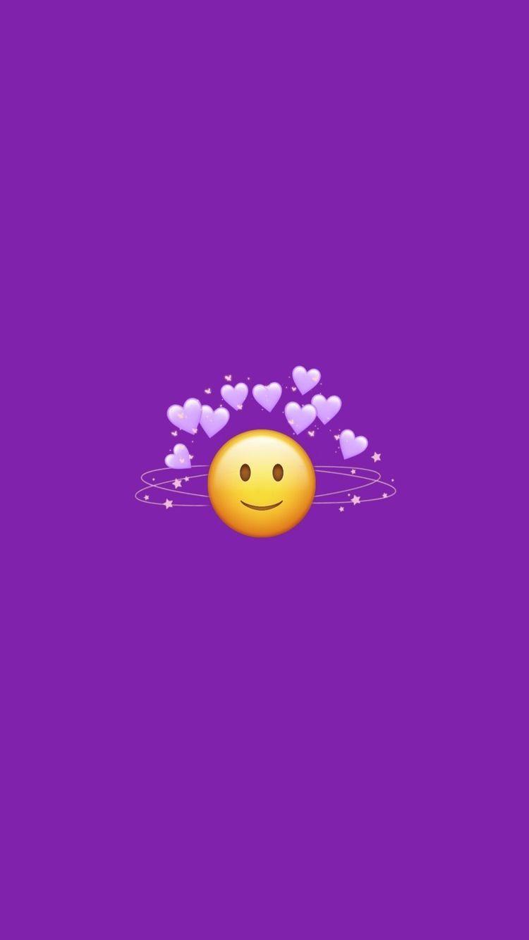 750x1333 Purple Emoji Wallpaper